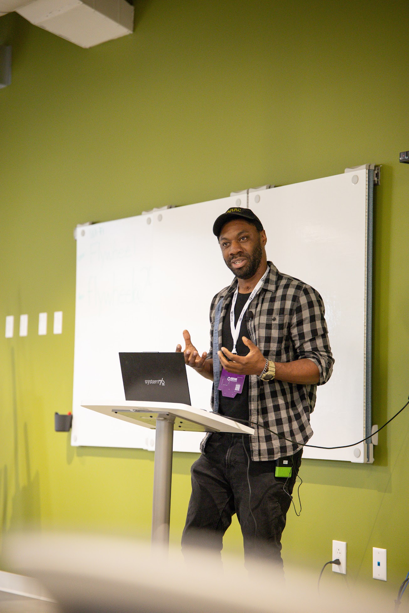 Amon Otis Poston speaking at the 2026 Carolina Code Conference
