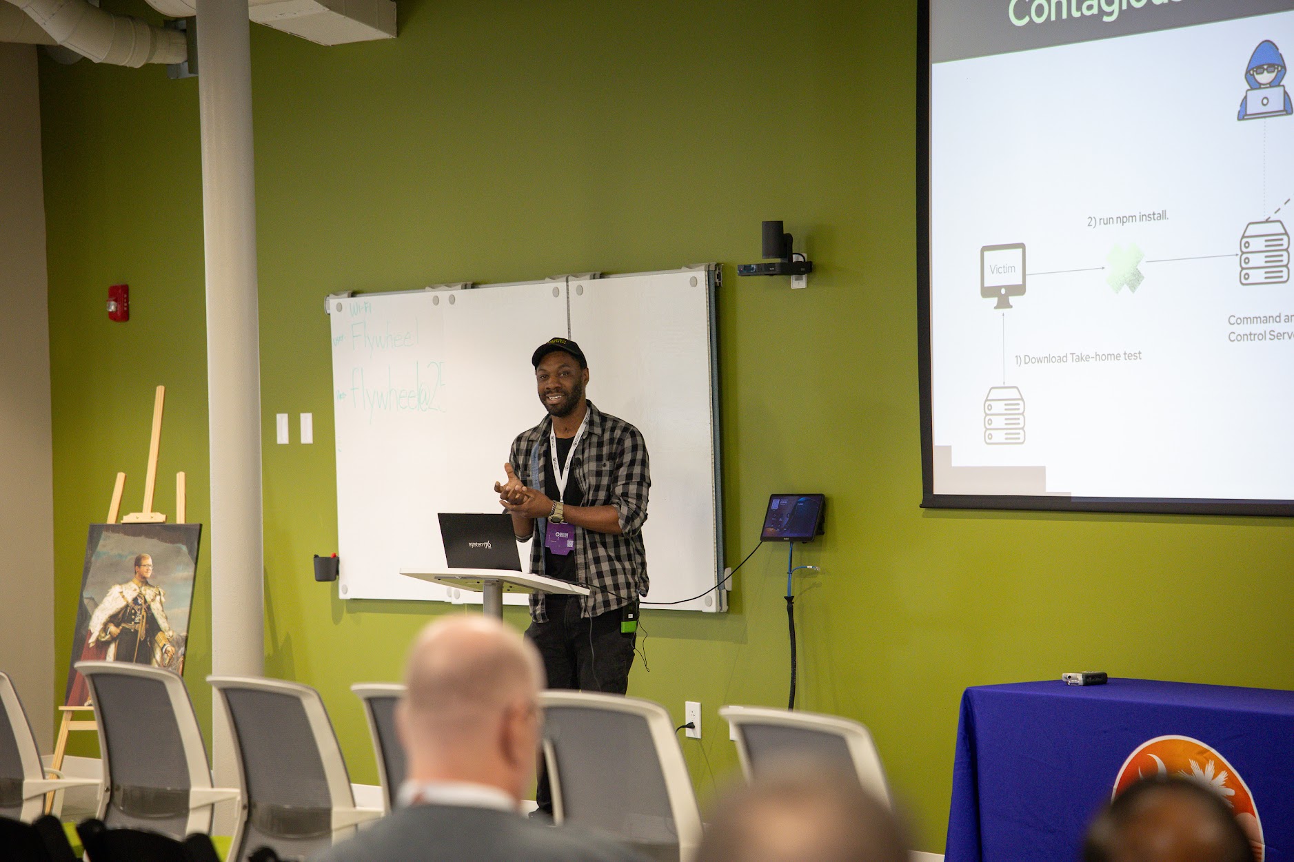 Amon Otis Poston speaking at the 2026 Carolina Code Conference
