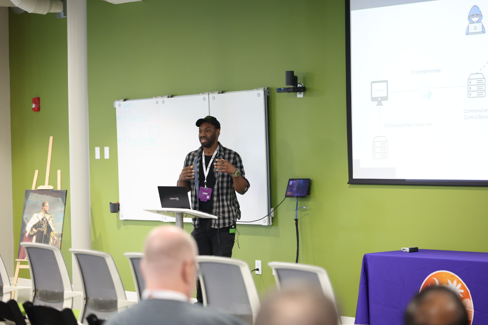 Amon Otis Poston speaking at the 2026 Carolina Code Conference