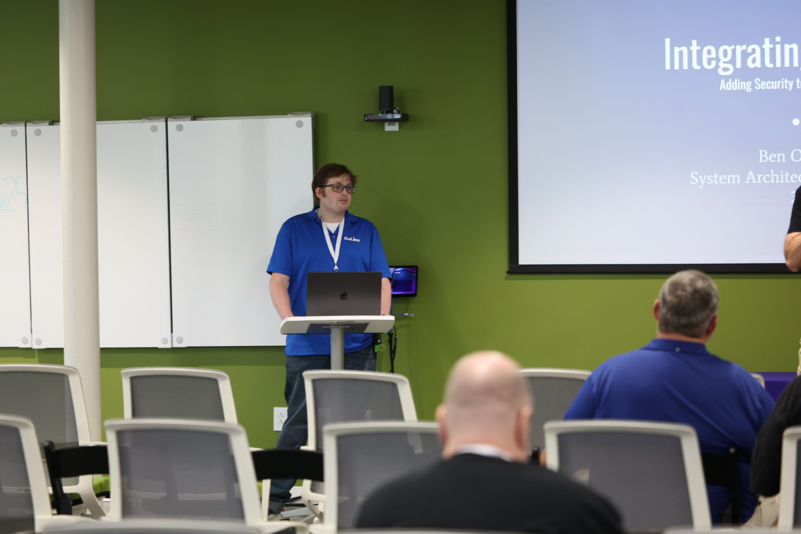 Benjamin Overcash speaking at the 2026 Carolina Code Conference