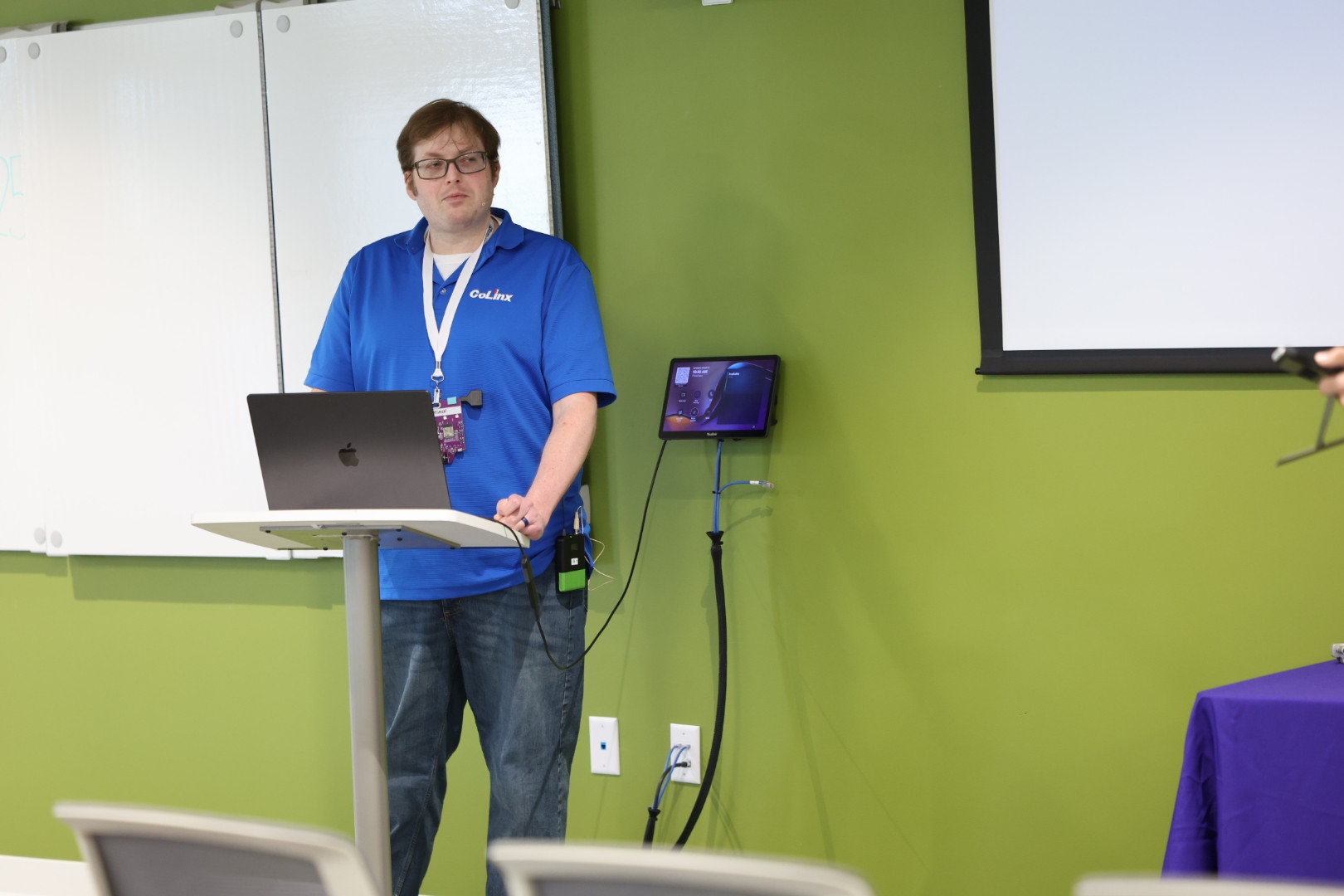 Benjamin Overcash speaking at the 2026 Carolina Code Conference
