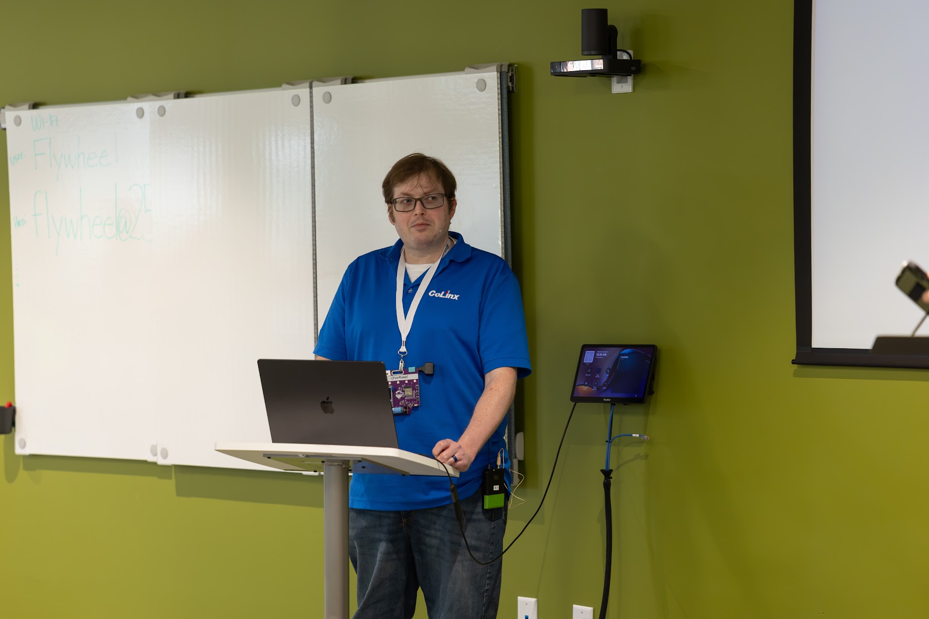 Benjamin Overcash speaking at the 2026 Carolina Code Conference