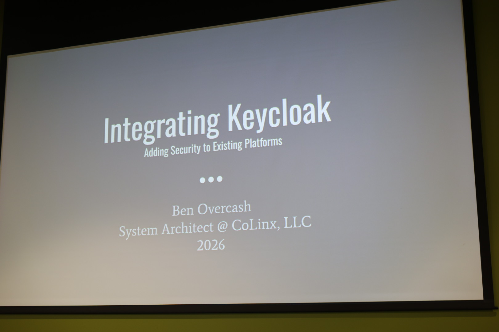 Benjamin Overcash speaking at the 2026 Carolina Code Conference