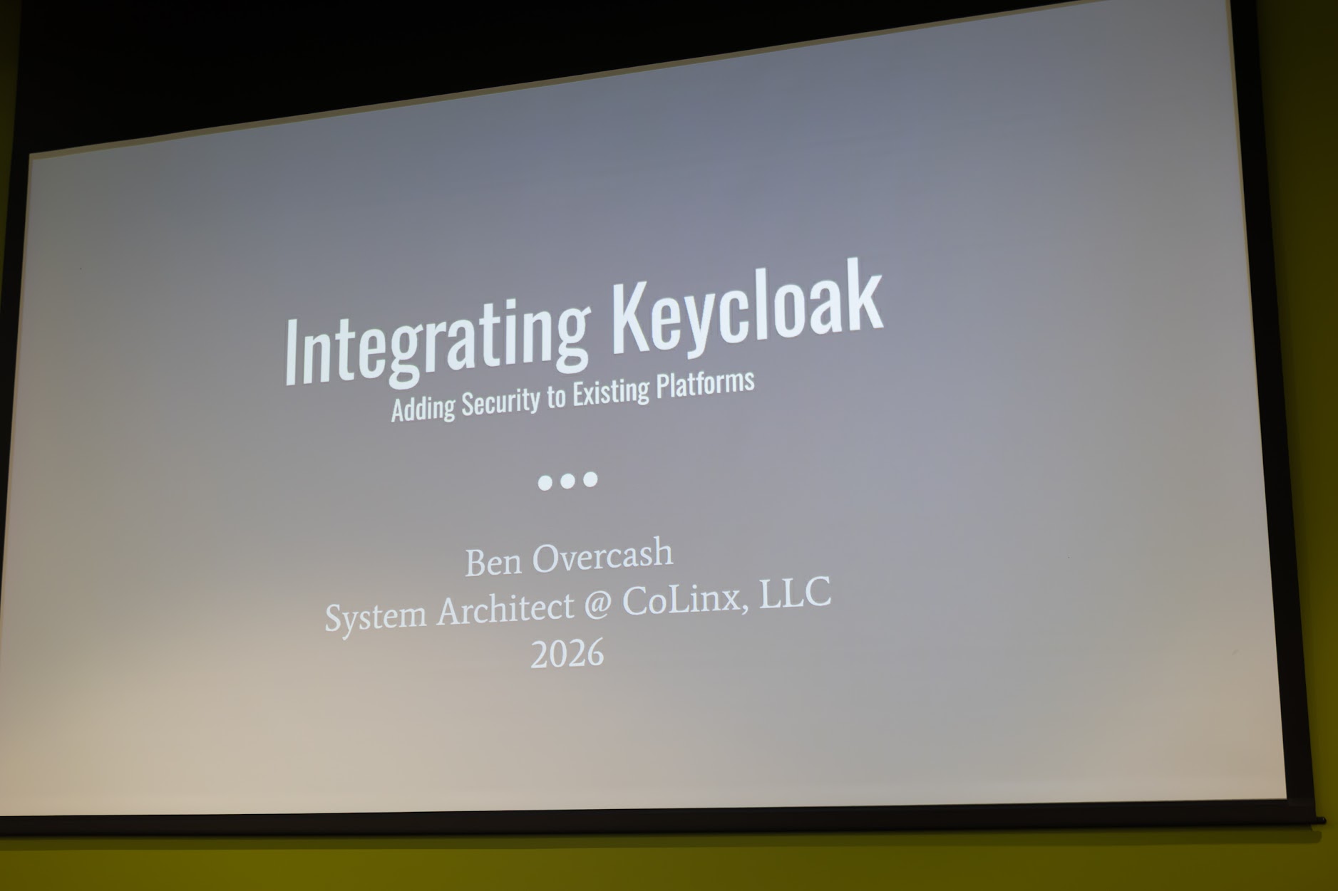 Benjamin Overcash speaking at the 2026 Carolina Code Conference
