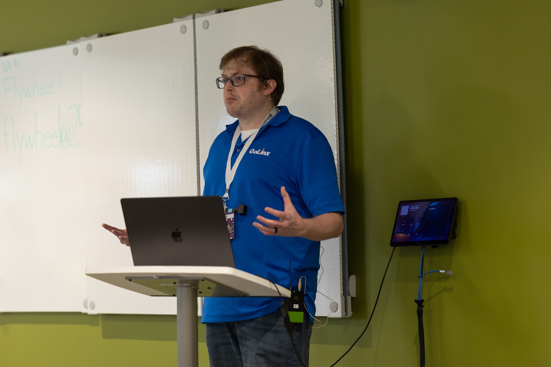 Benjamin Overcash speaking at the 2026 Carolina Code Conference