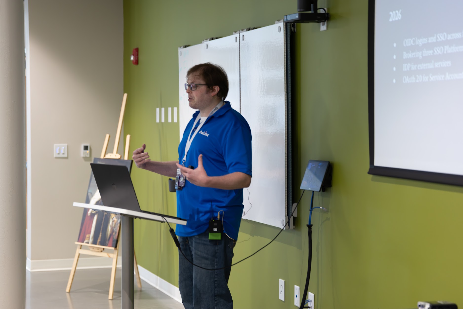 Benjamin Overcash speaking at the 2026 Carolina Code Conference