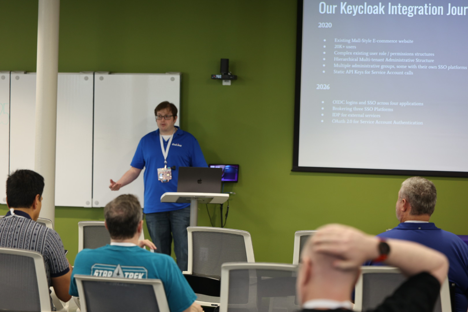 Benjamin Overcash speaking at the 2026 Carolina Code Conference