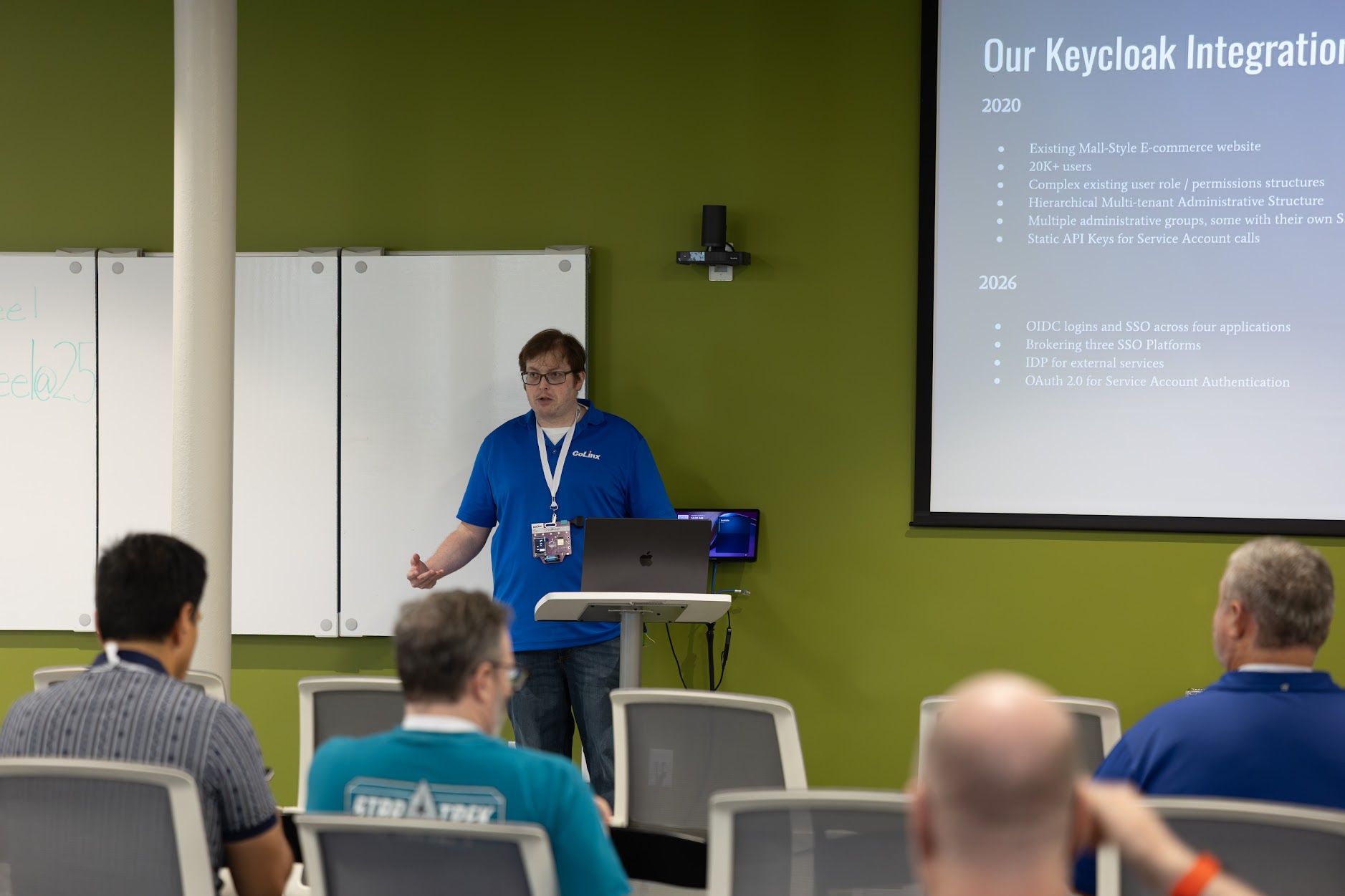 Benjamin Overcash speaking at the 2026 Carolina Code Conference