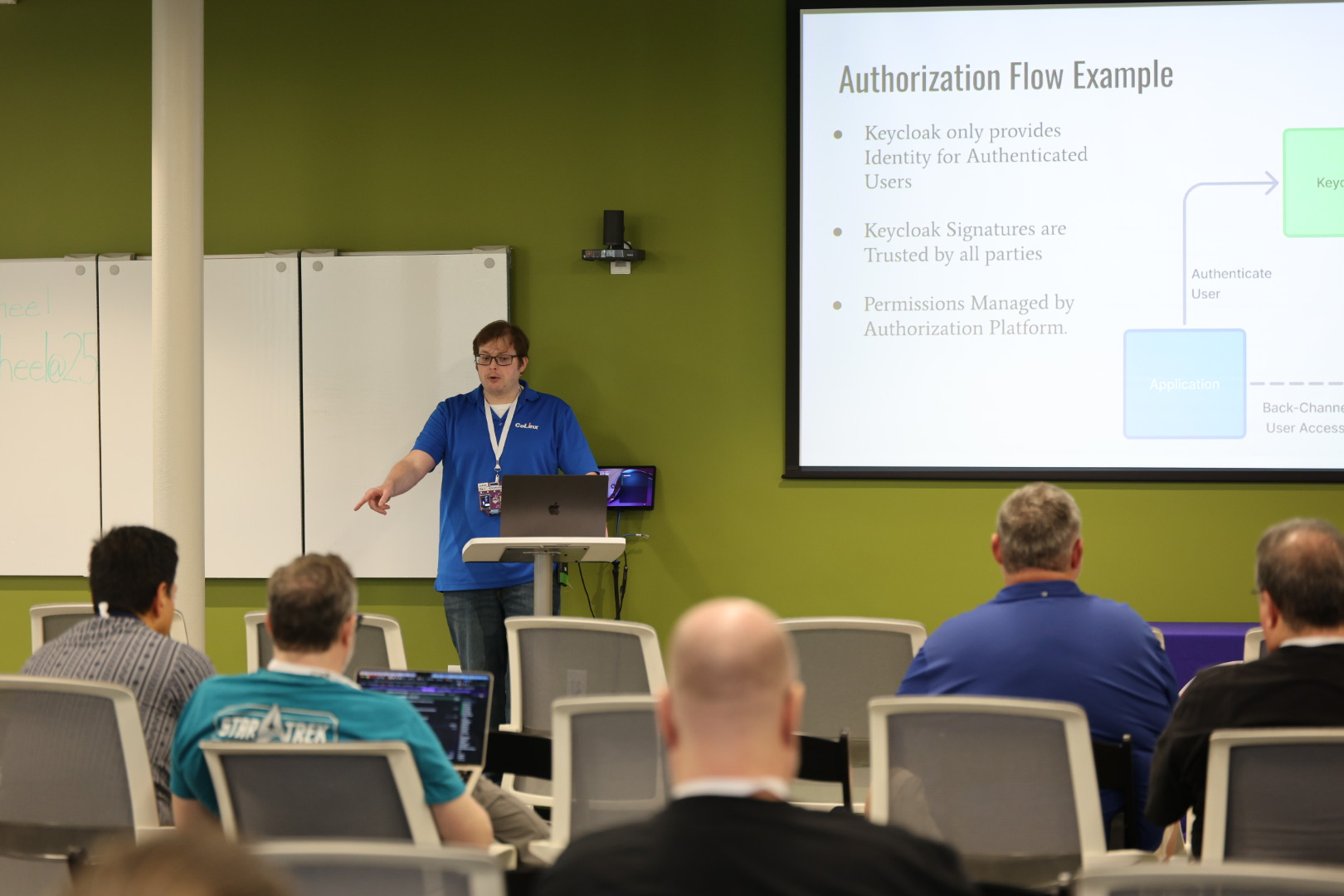 Benjamin Overcash speaking at the 2026 Carolina Code Conference