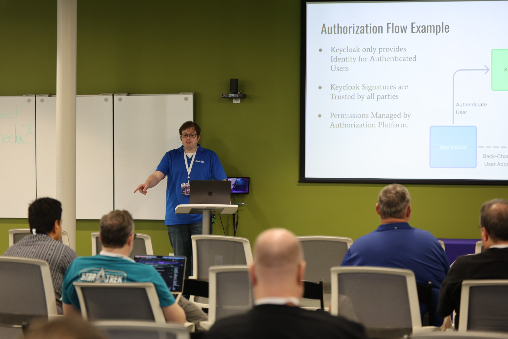 Benjamin Overcash speaking at the 2026 Carolina Code Conference