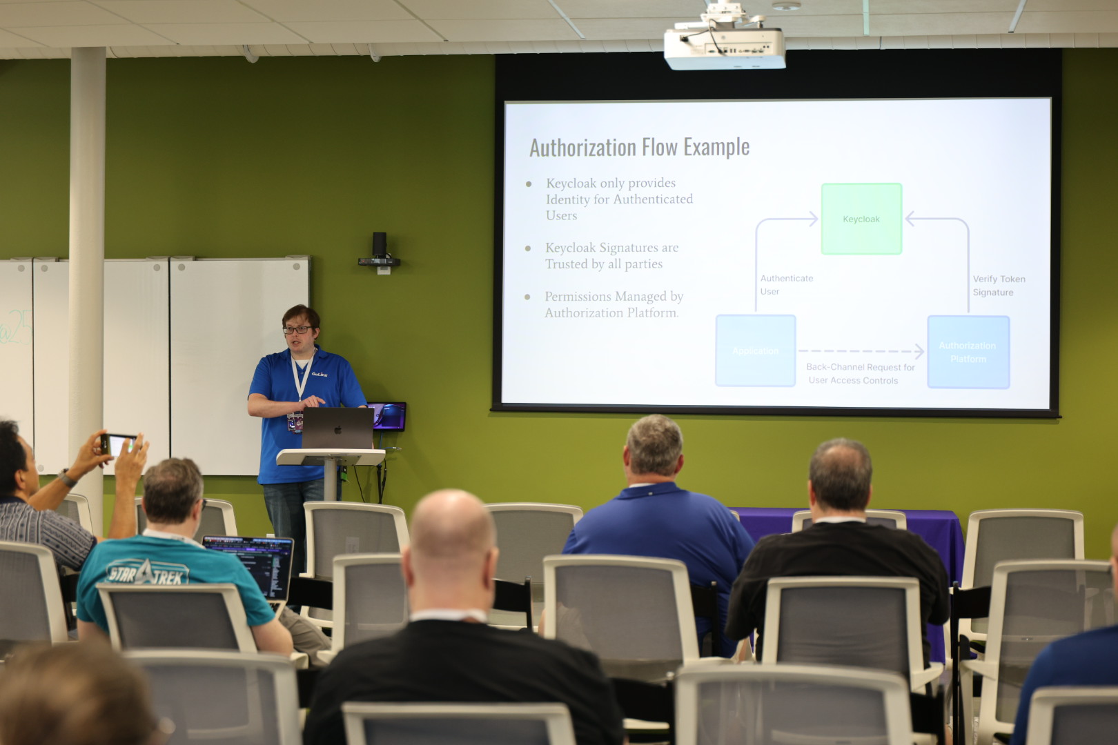 Benjamin Overcash speaking at the 2026 Carolina Code Conference