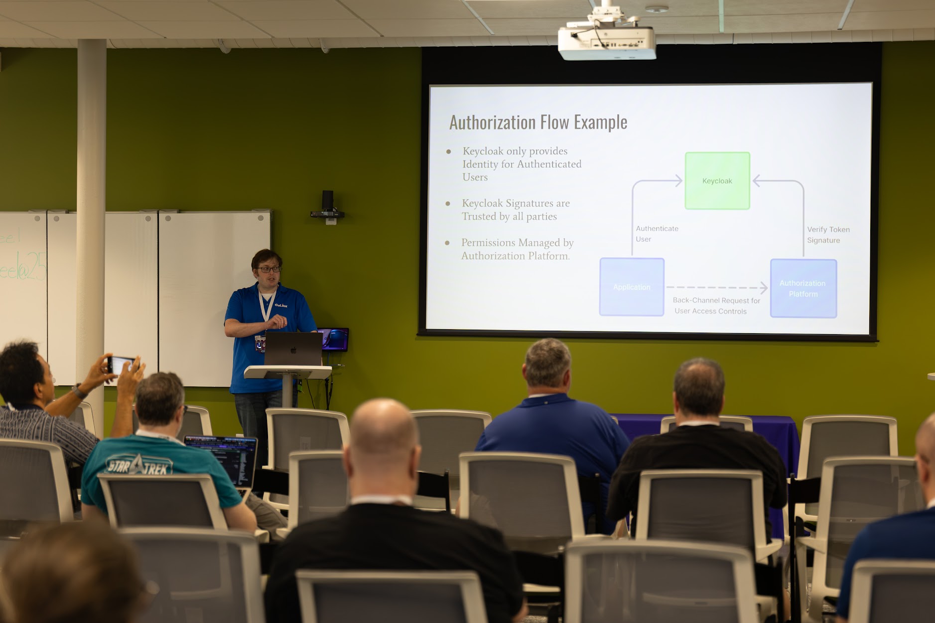 Benjamin Overcash speaking at the 2026 Carolina Code Conference