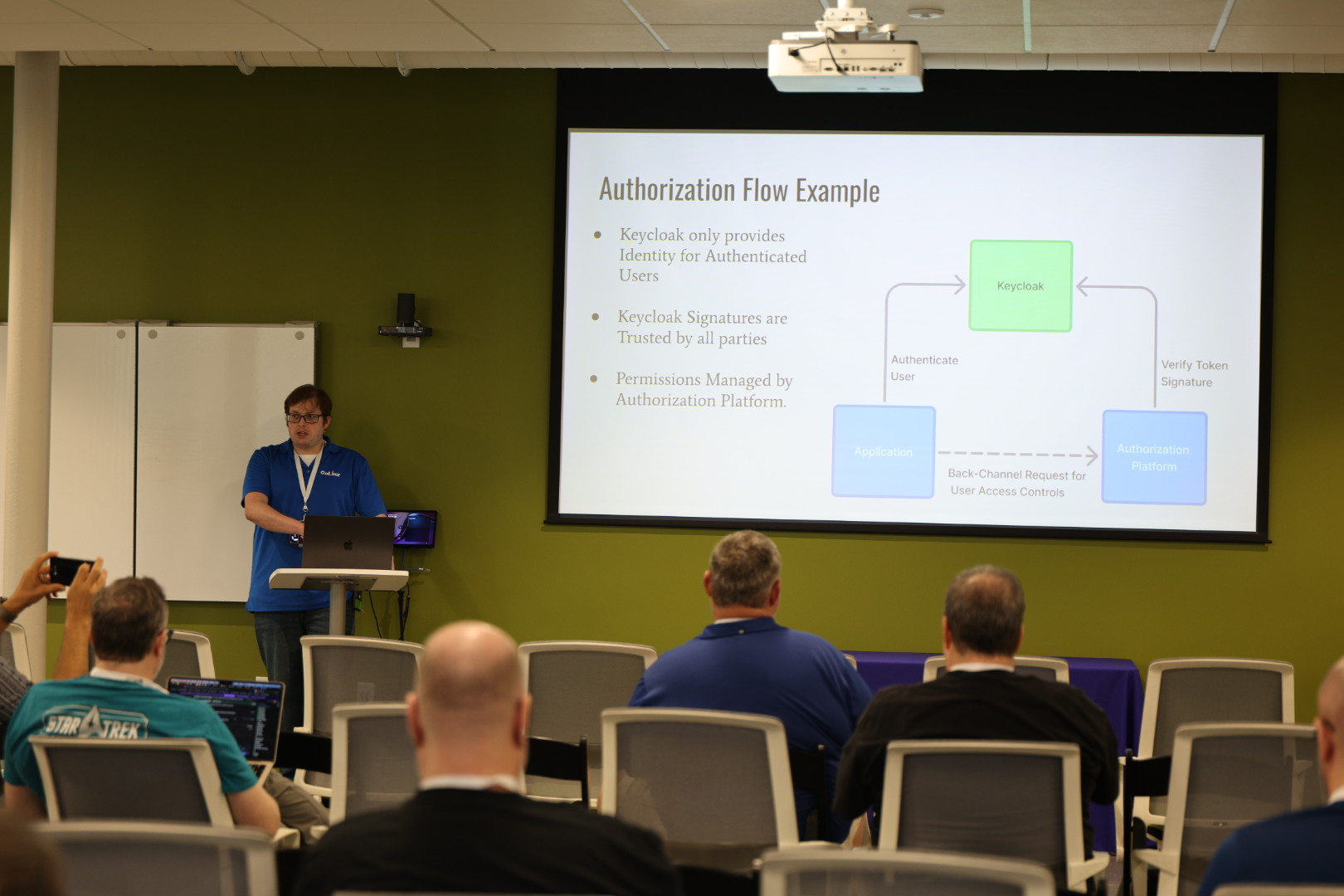 Benjamin Overcash speaking at the 2026 Carolina Code Conference