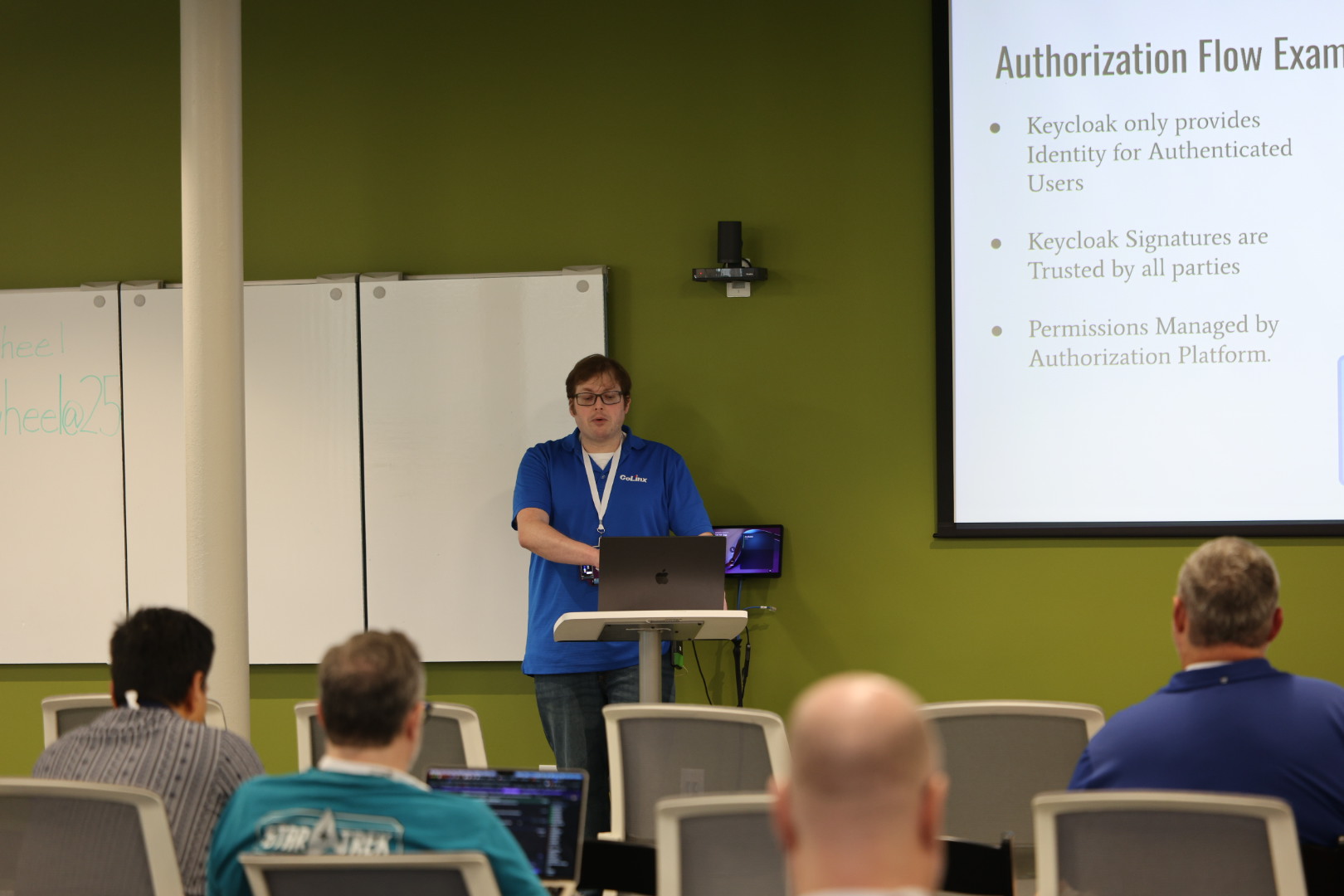 Benjamin Overcash speaking at the 2026 Carolina Code Conference