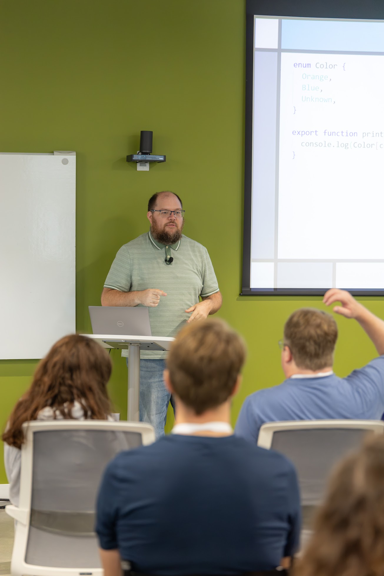 Cameron Presley speaking at the 2026 Carolina Code Conference