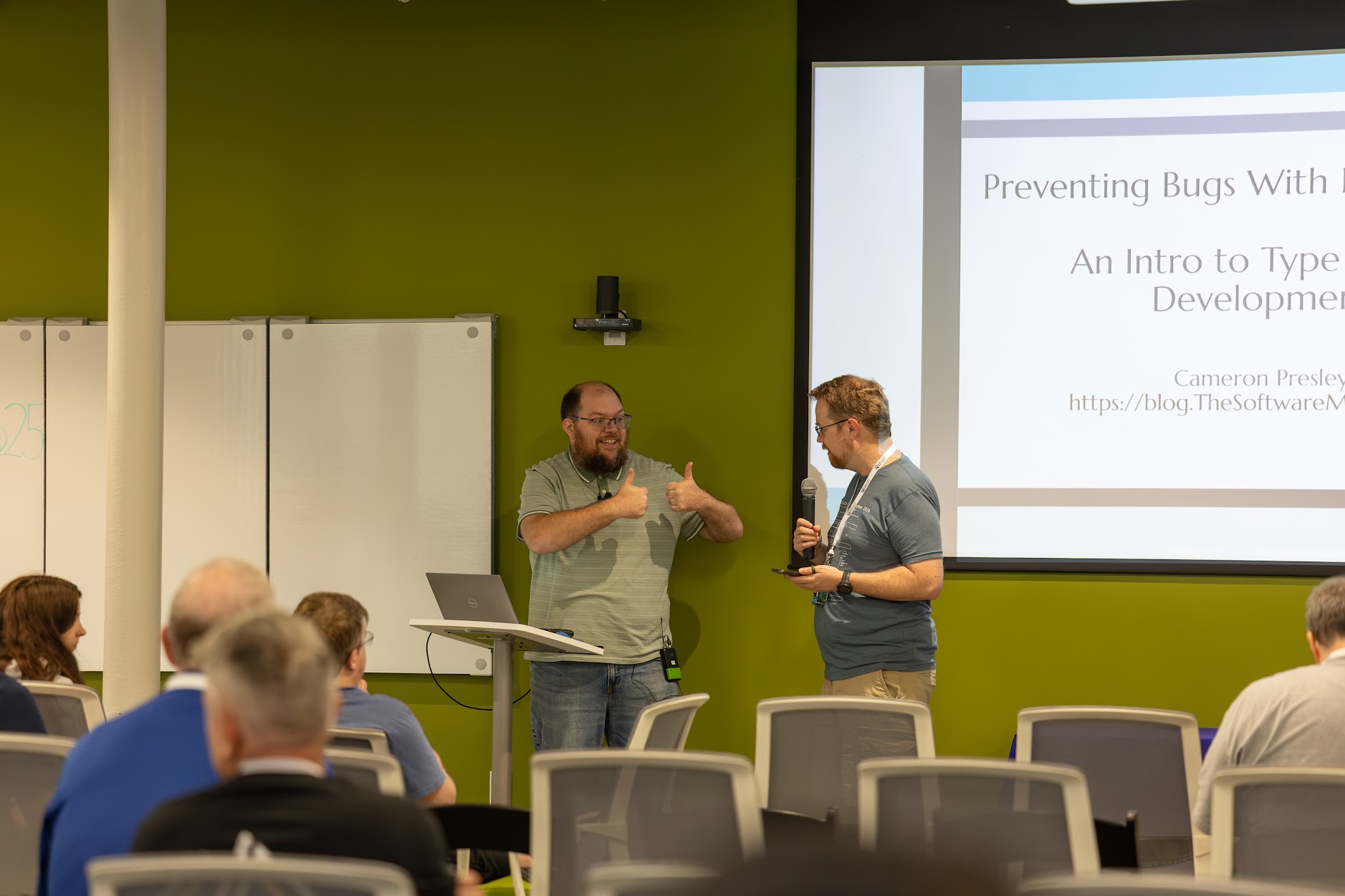 Cameron Presley speaking at the 2026 Carolina Code Conference