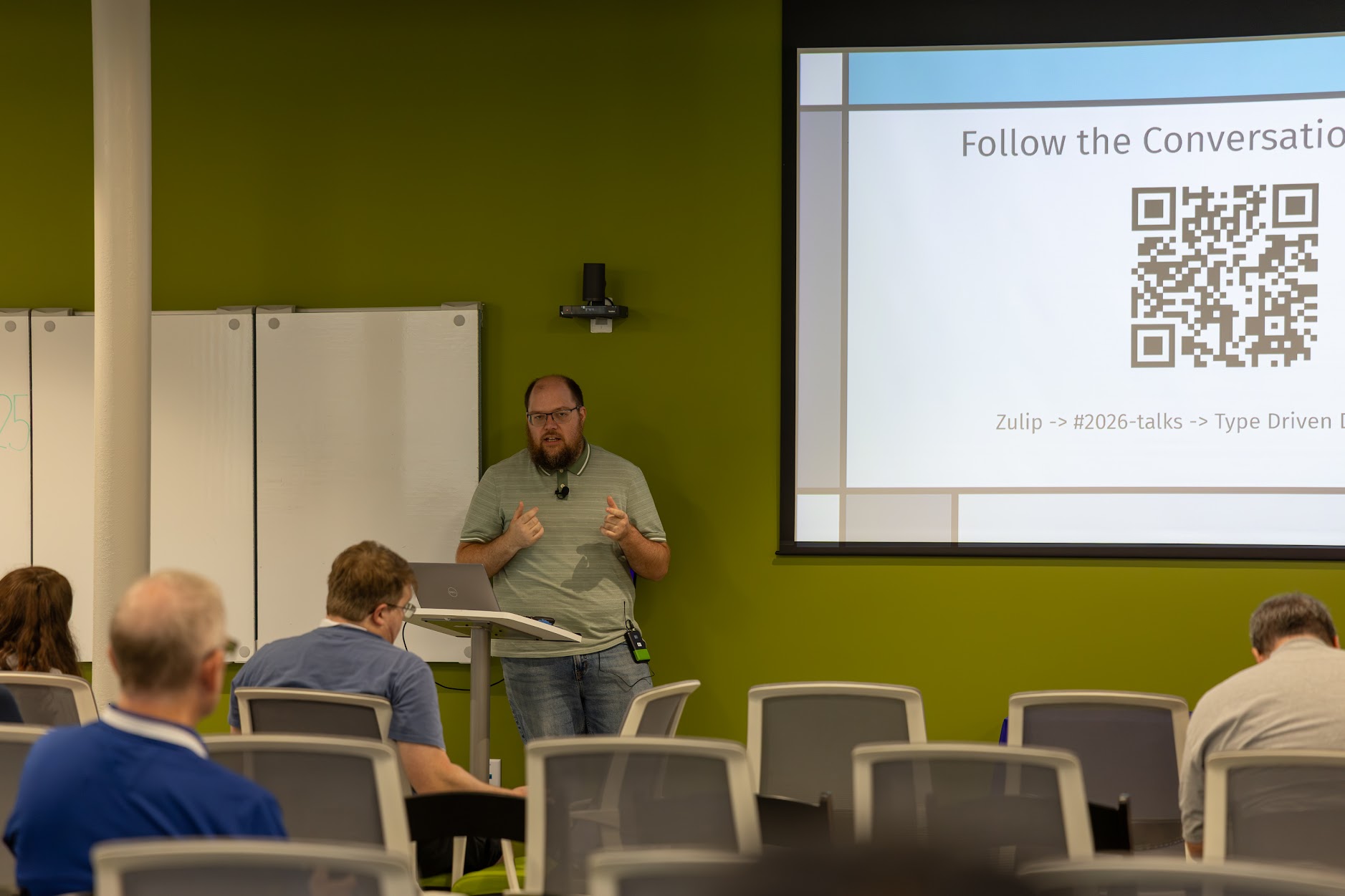 Cameron Presley speaking at the 2026 Carolina Code Conference