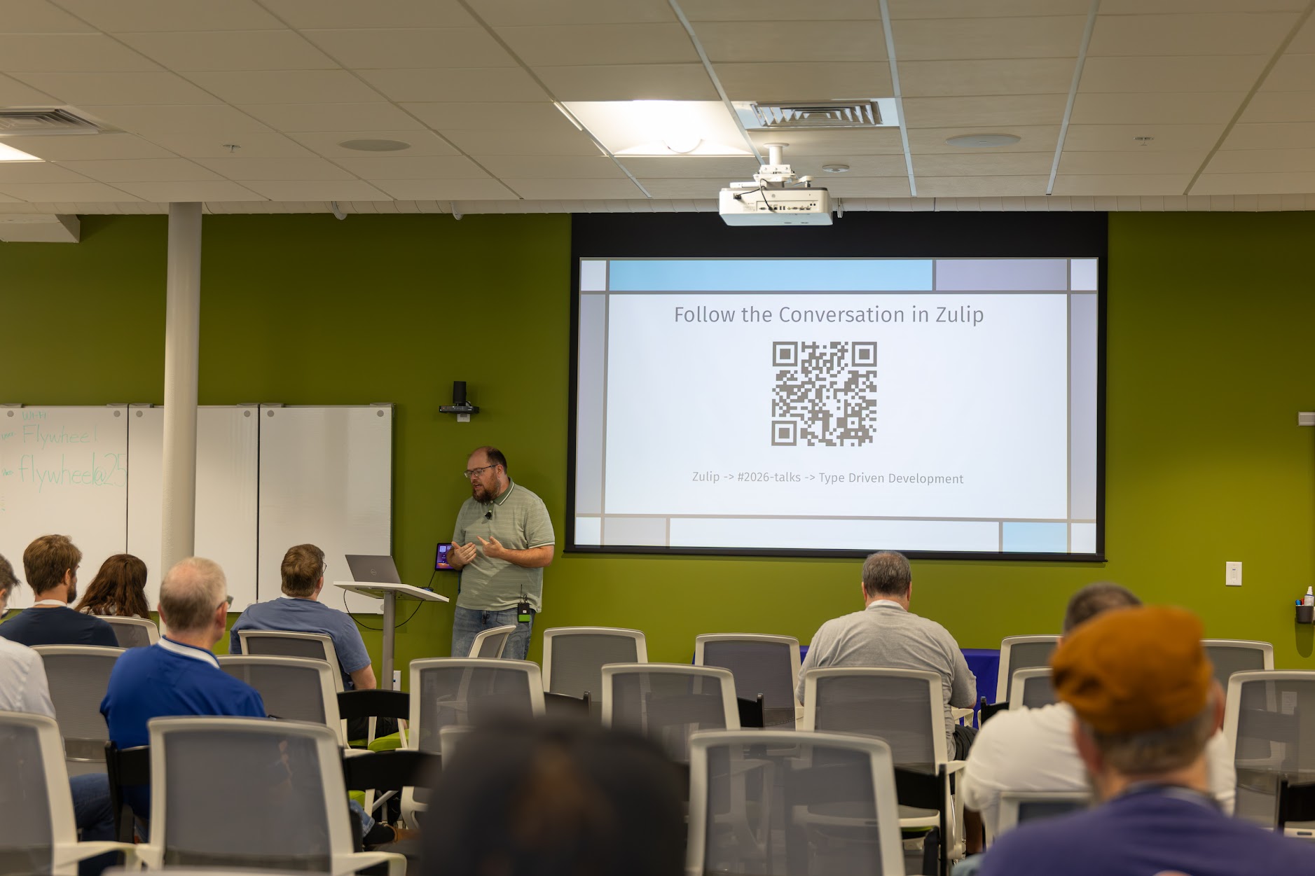 Cameron Presley speaking at the 2026 Carolina Code Conference