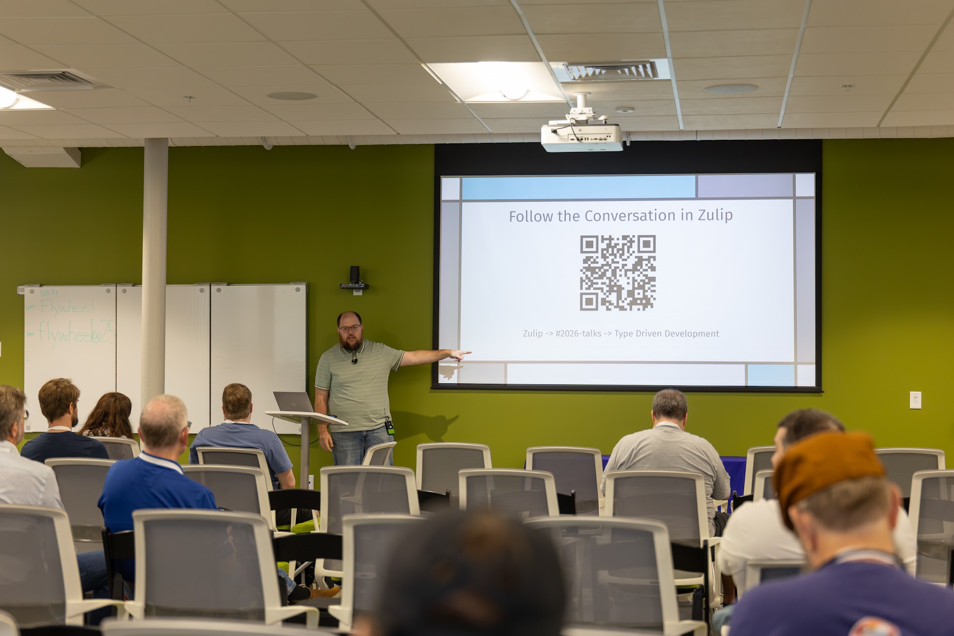 Cameron Presley speaking at the 2026 Carolina Code Conference