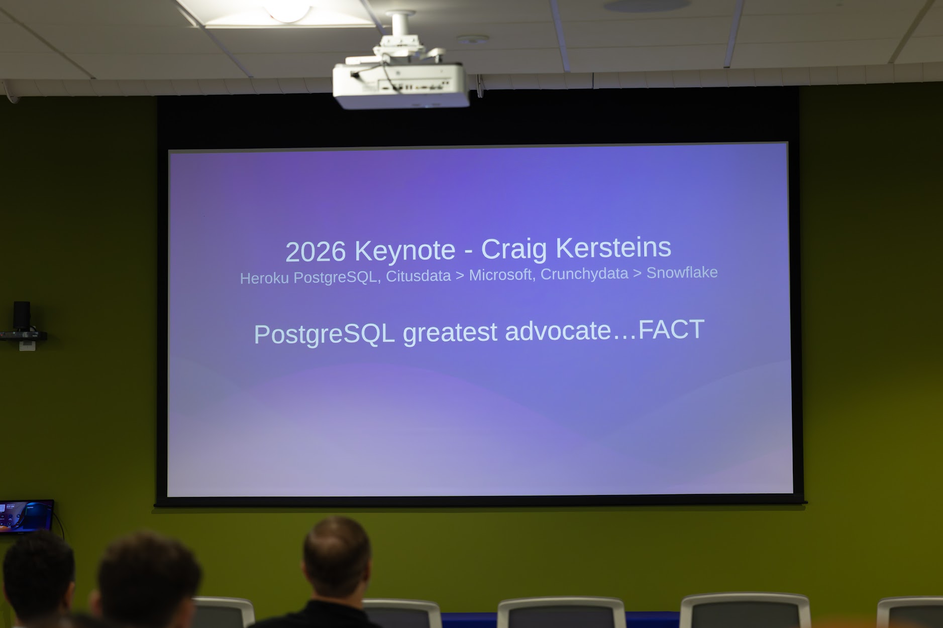 Craig Kerstiens speaking at the 2026 Carolina Code Conference