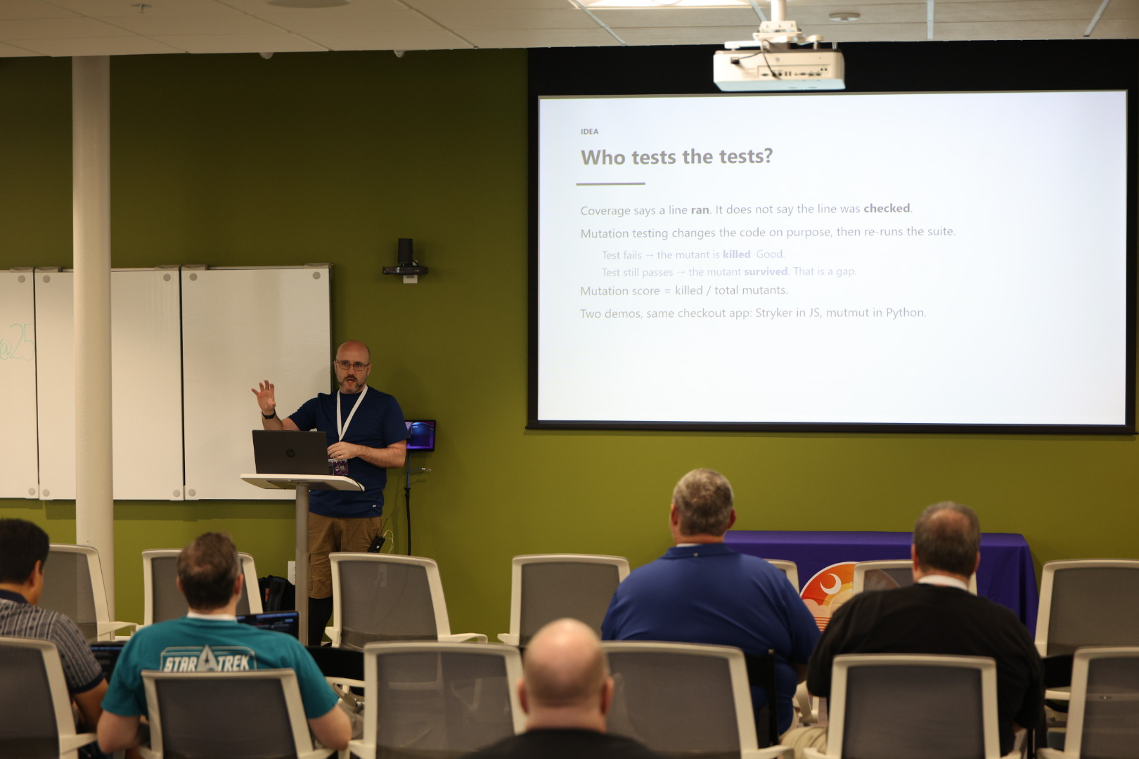 David Mackey speaking at the 2026 Carolina Code Conference