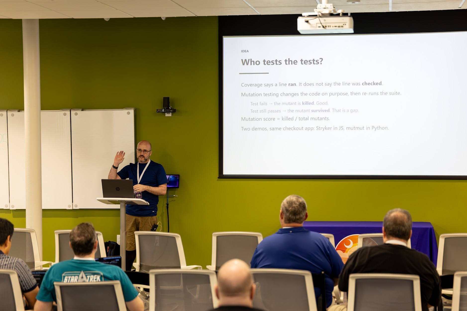 David Mackey speaking at the 2026 Carolina Code Conference