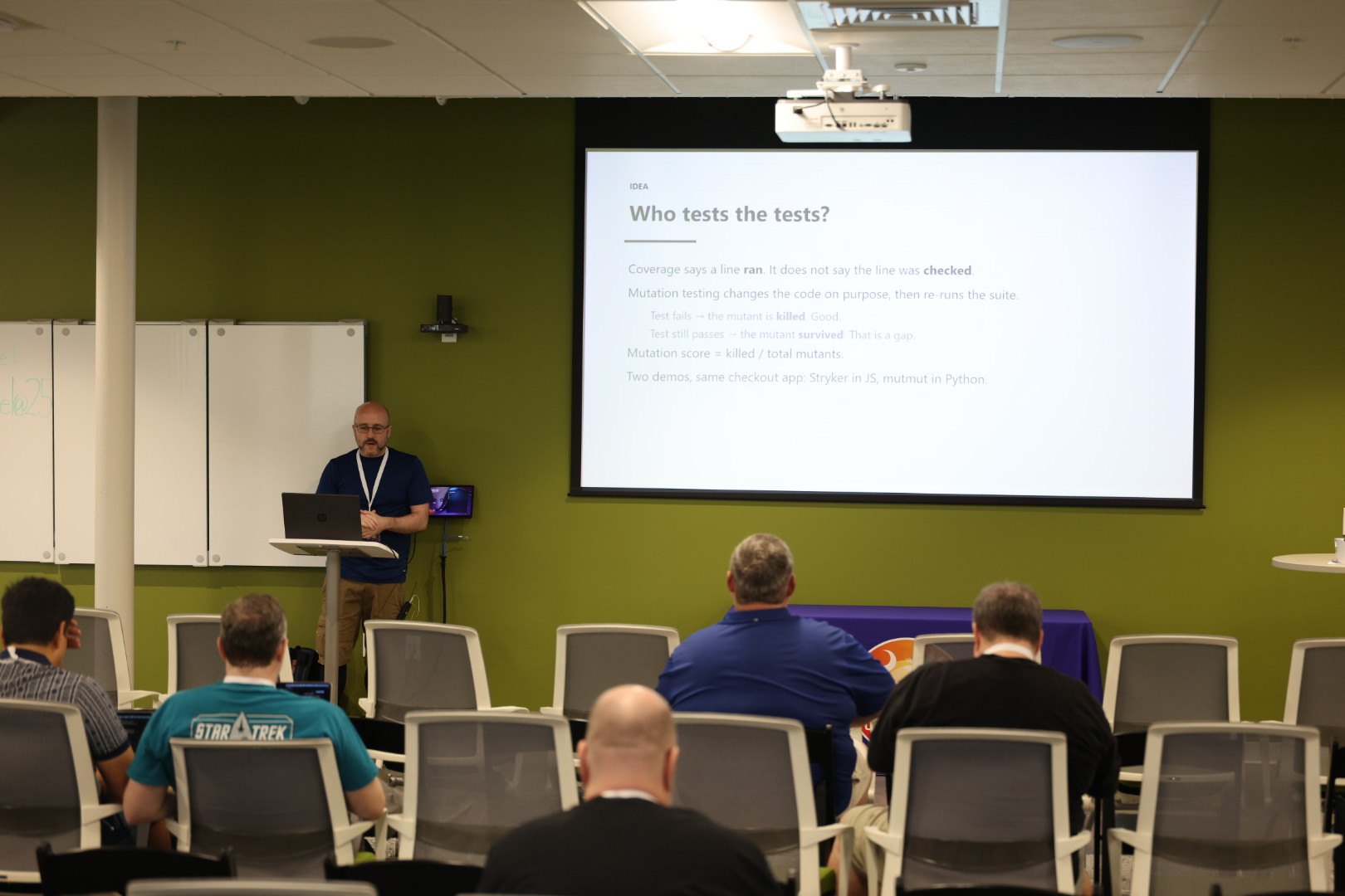 David Mackey speaking at the 2026 Carolina Code Conference