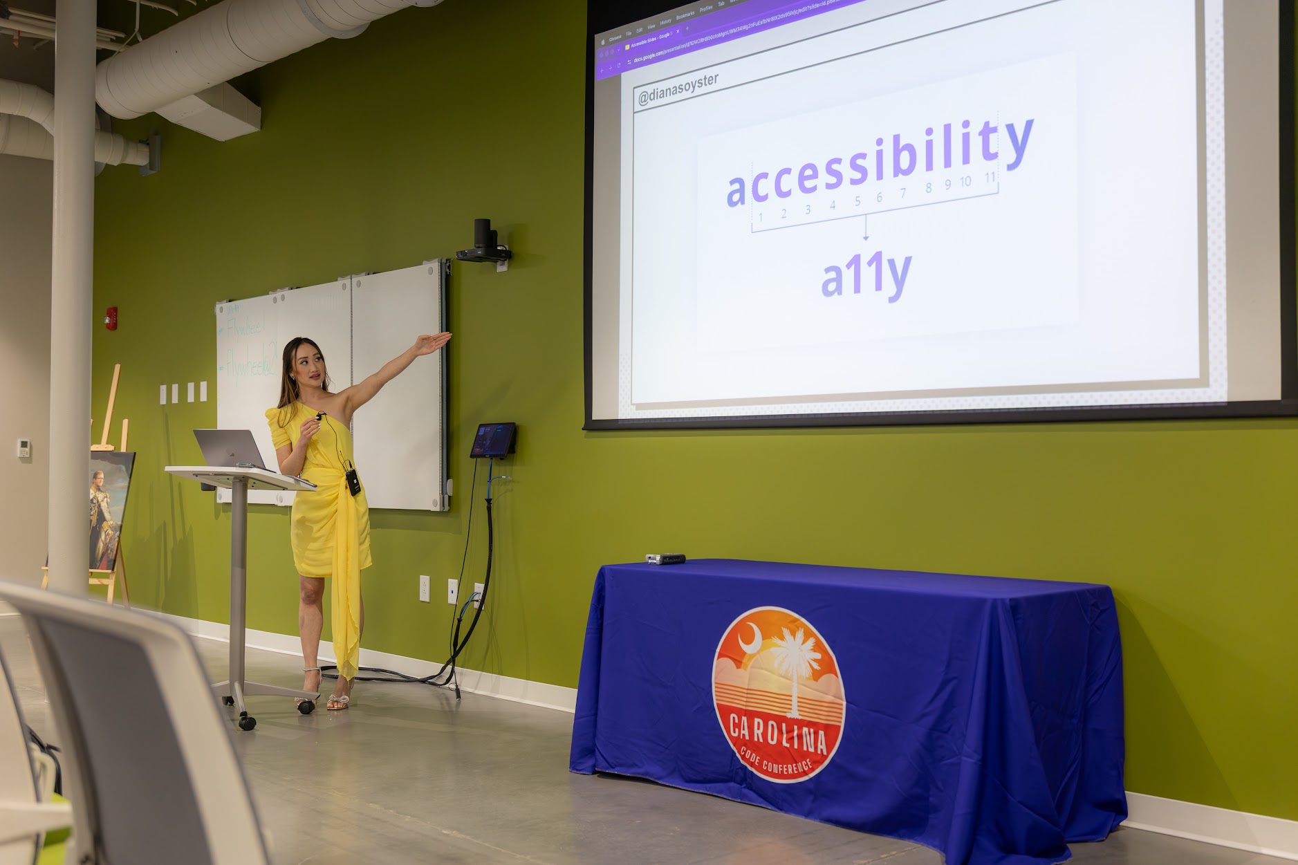 Diana Pham speaking at the 2026 Carolina Code Conference