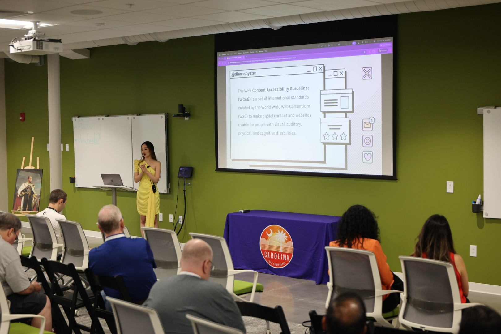 Diana Pham speaking at the 2026 Carolina Code Conference