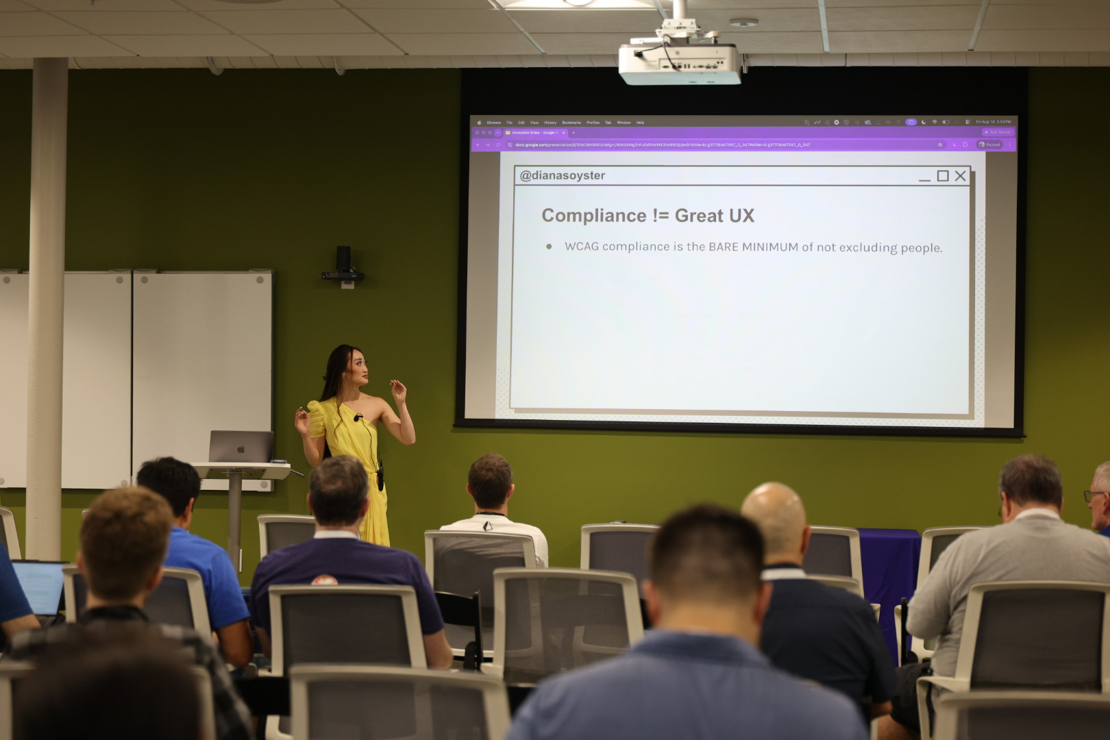 Diana Pham speaking at the 2026 Carolina Code Conference