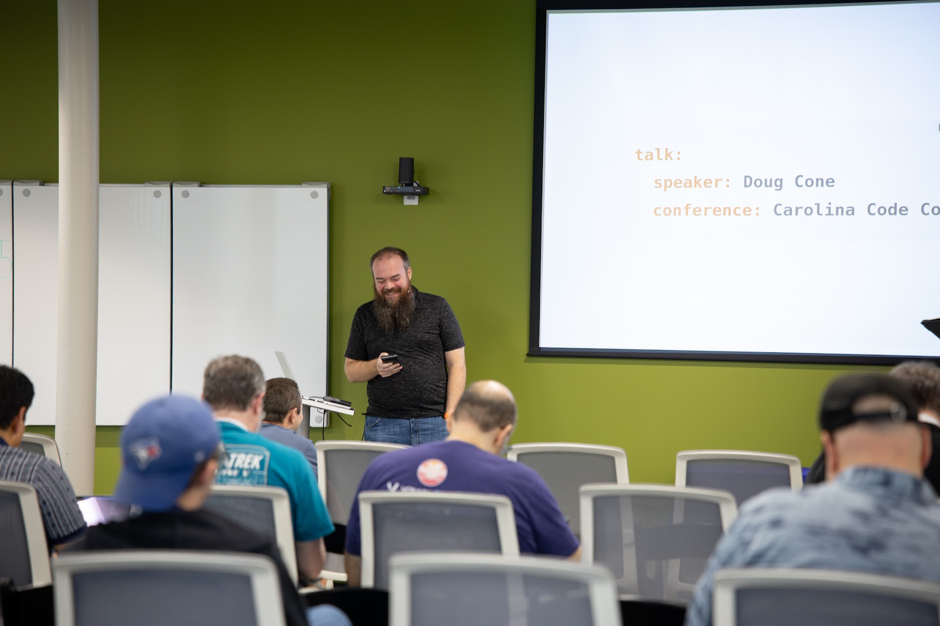 Doug Cone speaking at the 2026 Carolina Code Conference
