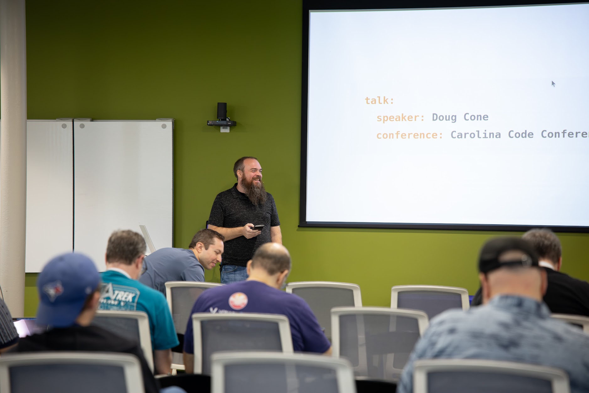 Doug Cone speaking at the 2026 Carolina Code Conference