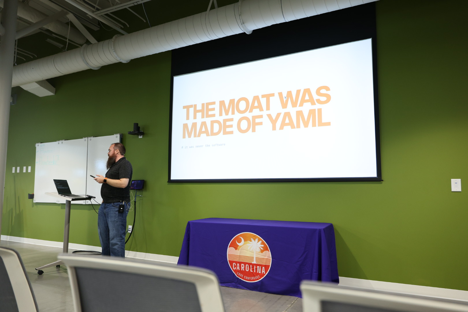 Doug Cone speaking at the 2026 Carolina Code Conference
