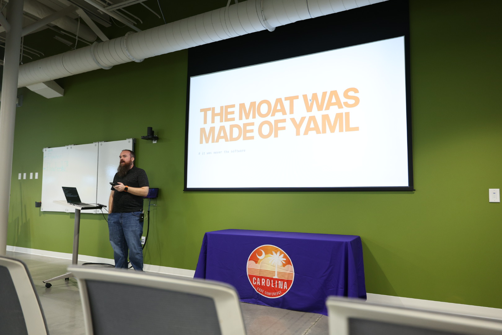 Doug Cone speaking at the 2026 Carolina Code Conference