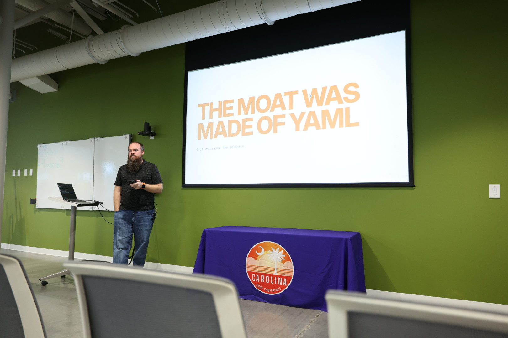 Doug Cone speaking at the 2026 Carolina Code Conference