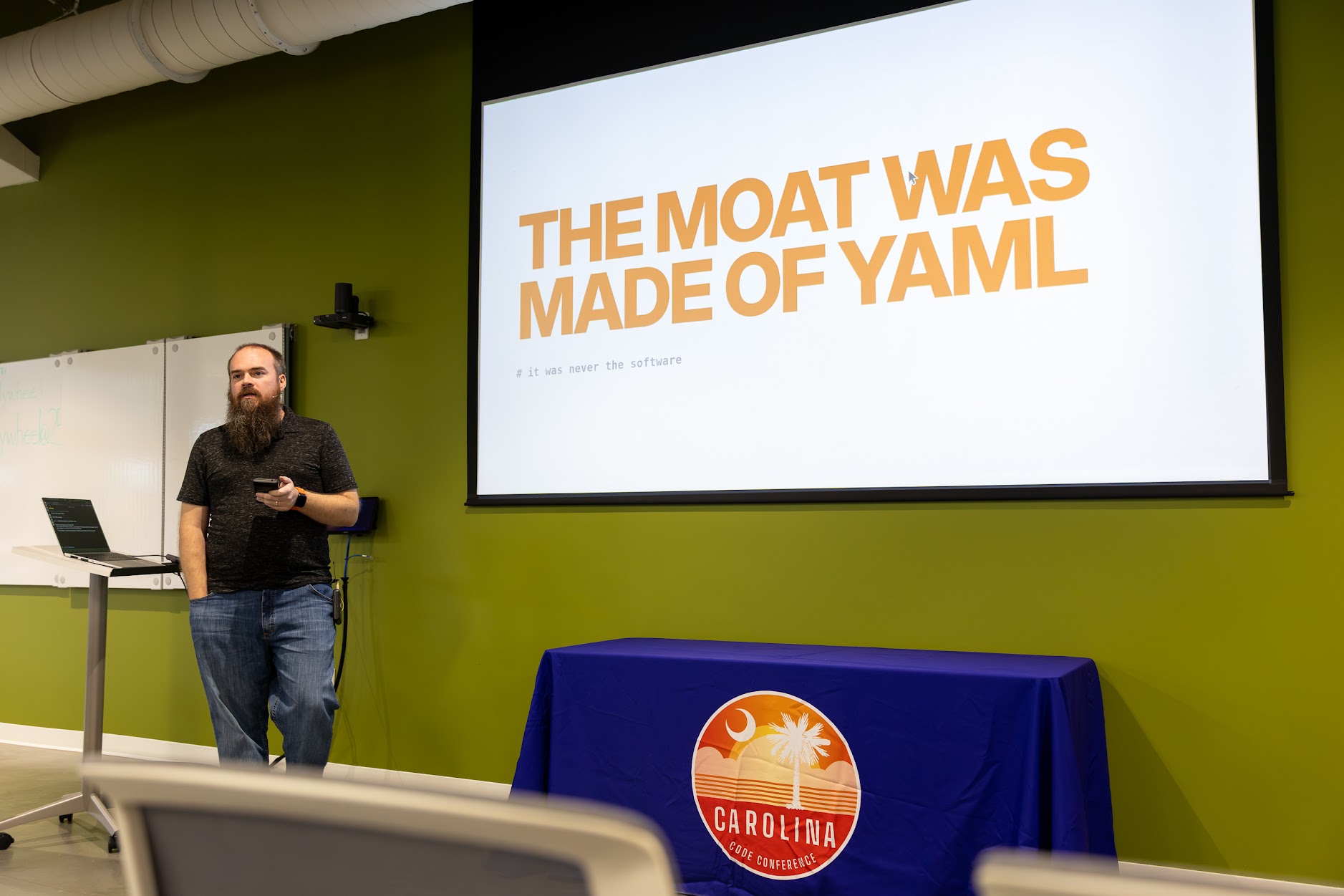 Doug Cone speaking at the 2026 Carolina Code Conference