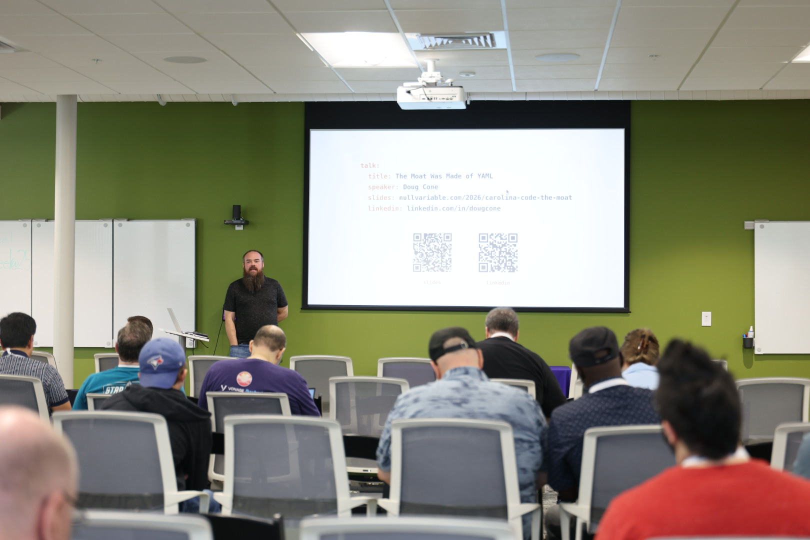 Doug Cone speaking at the 2026 Carolina Code Conference