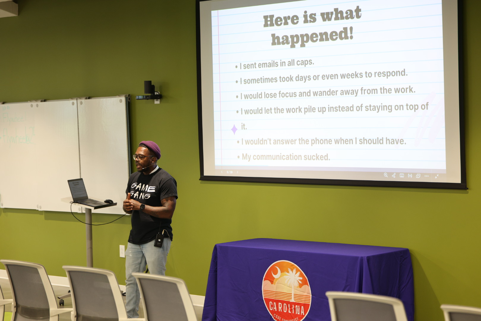 Eugene Willis speaking at the 2026 Carolina Code Conference