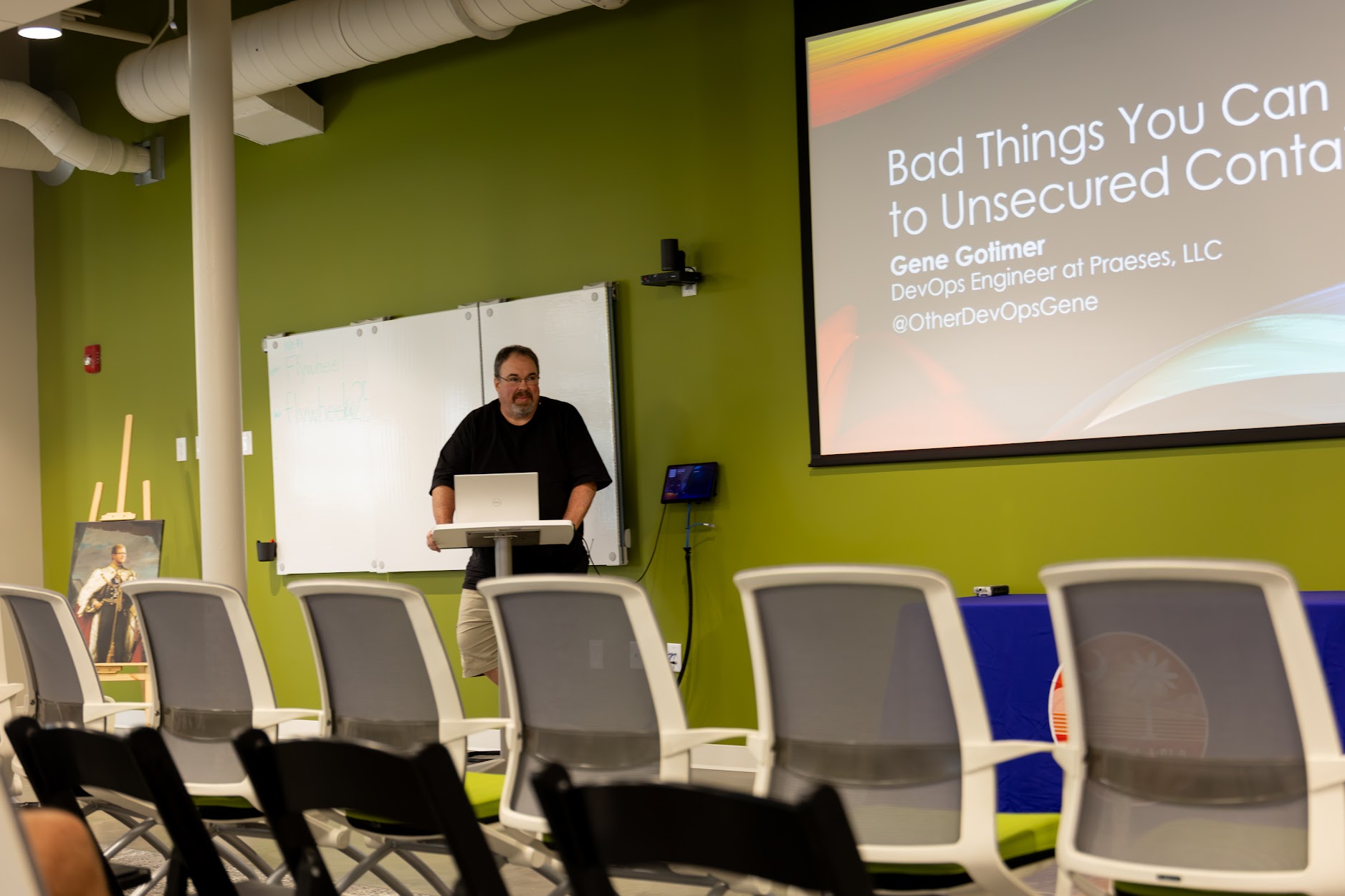 Gene Gotimer speaking at the 2026 Carolina Code Conference