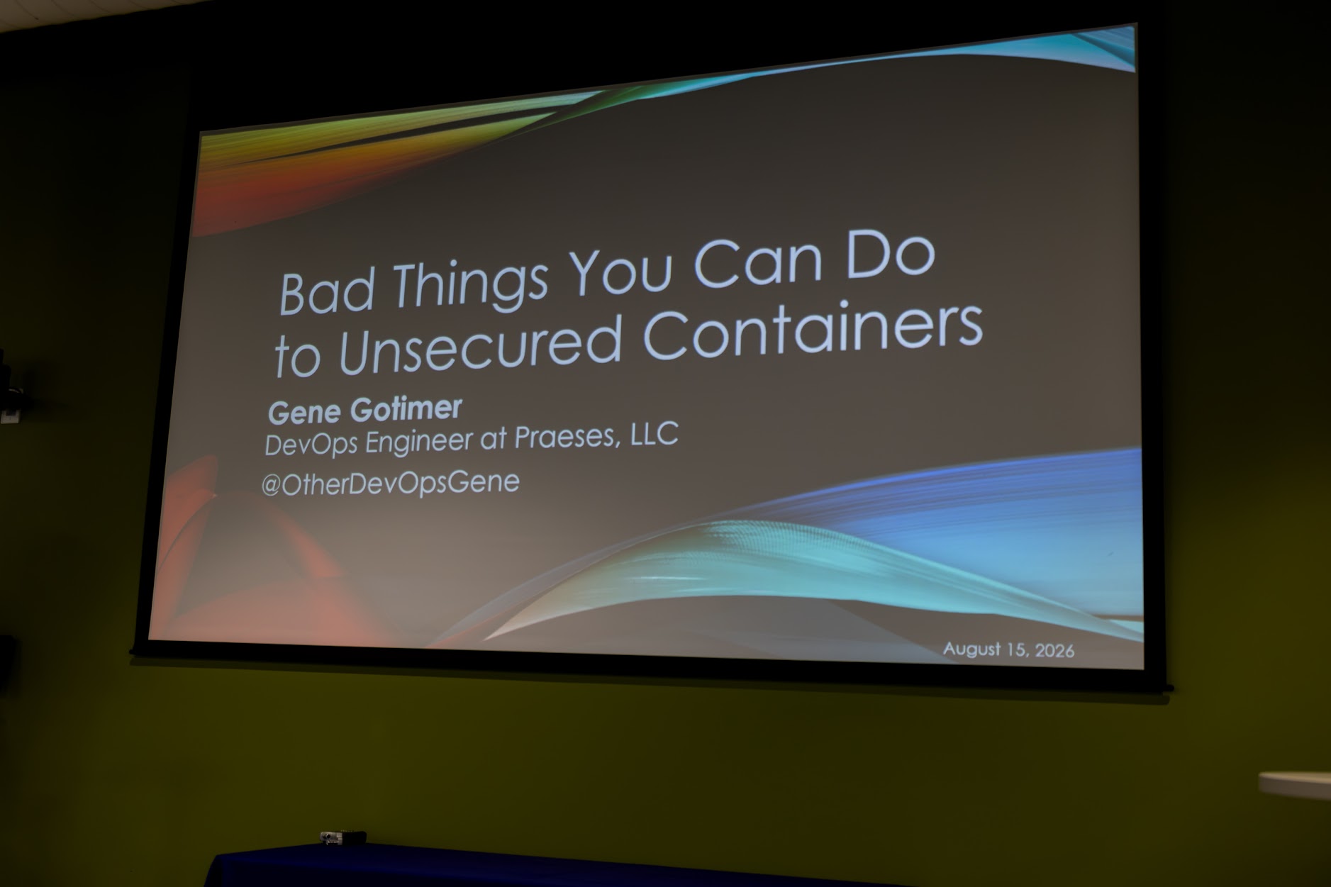 Gene Gotimer speaking at the 2026 Carolina Code Conference