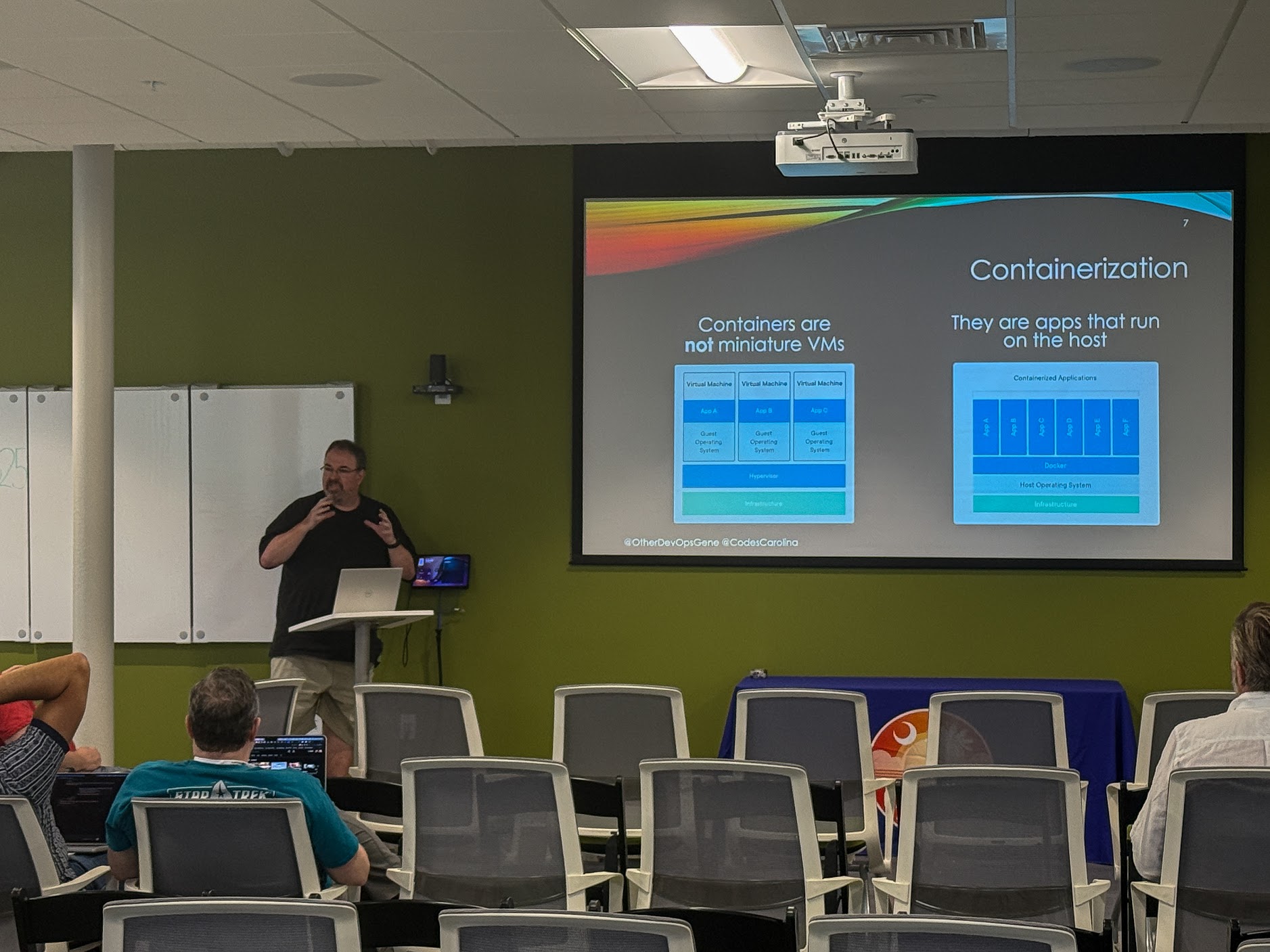 Gene Gotimer speaking at the 2026 Carolina Code Conference