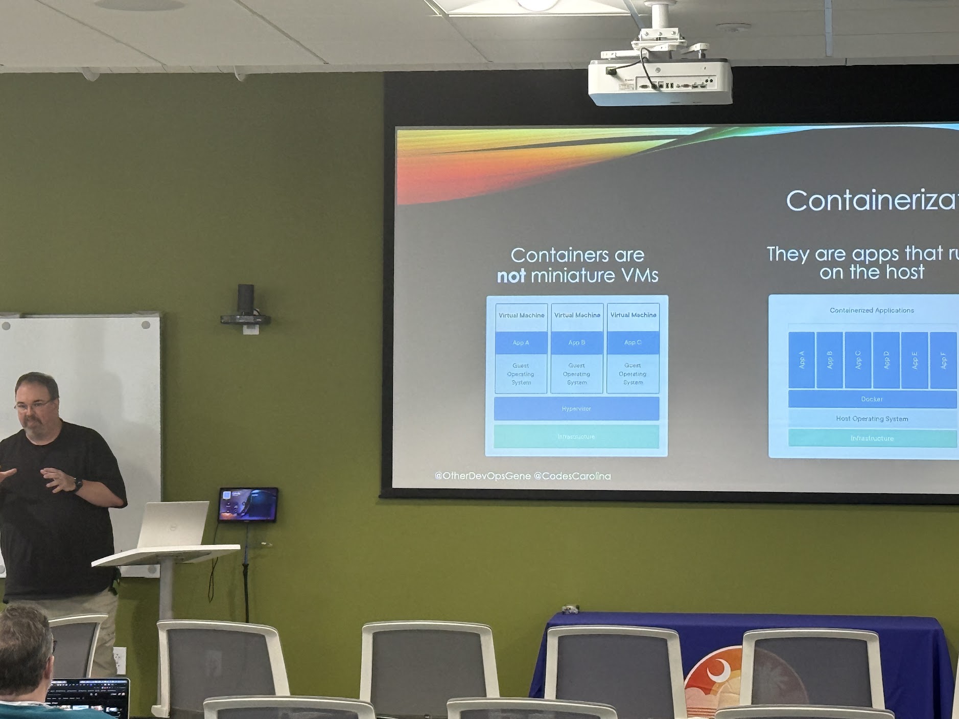 Gene Gotimer speaking at the 2026 Carolina Code Conference
