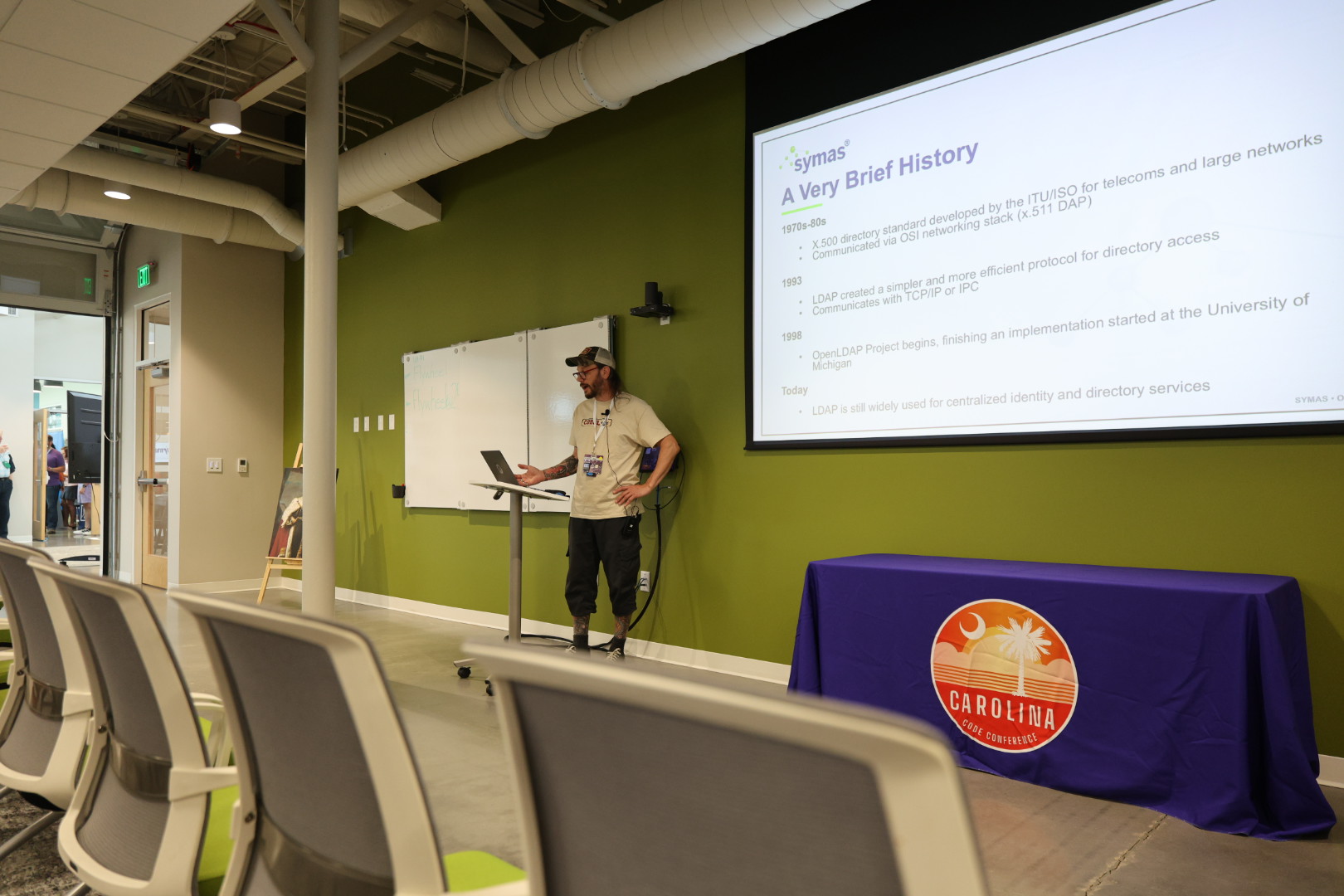 Gregory Noe speaking at the 2026 Carolina Code Conference