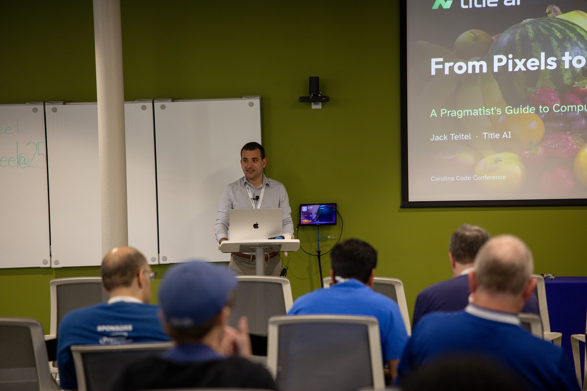 Jack Teitel speaking at the 2026 Carolina Code Conference