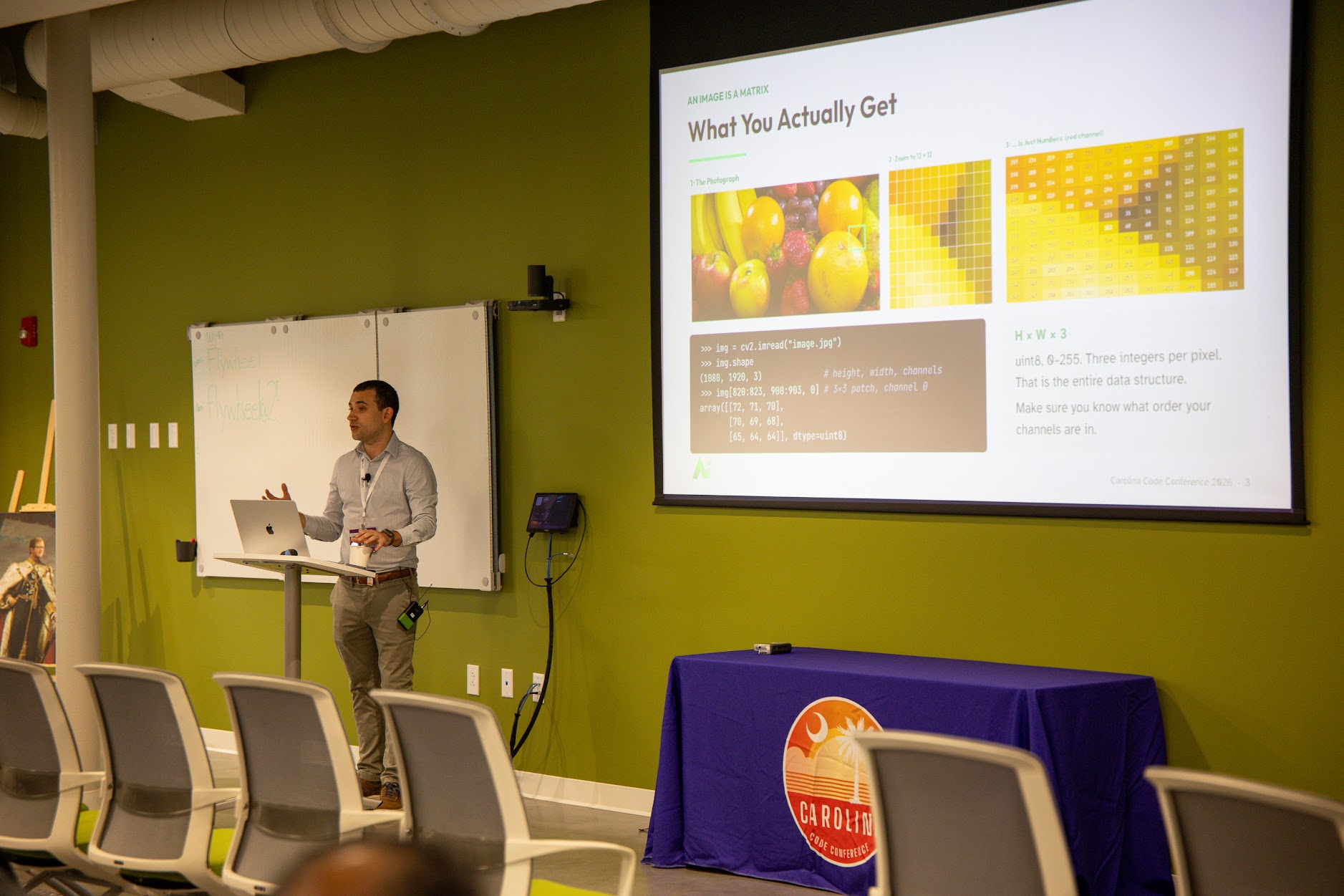 Jack Teitel speaking at the 2026 Carolina Code Conference