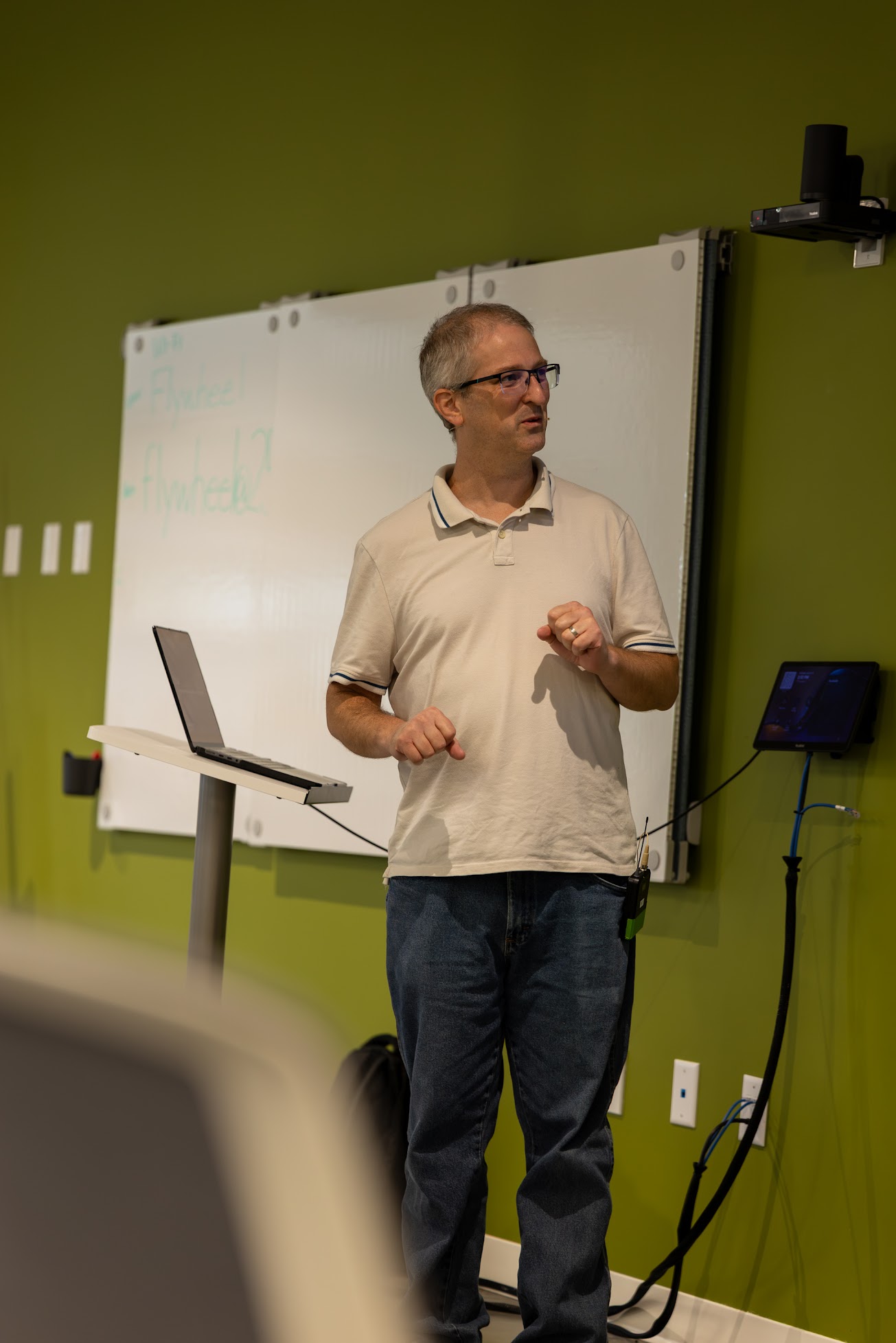 Joshua Ballanco speaking at the 2026 Carolina Code Conference