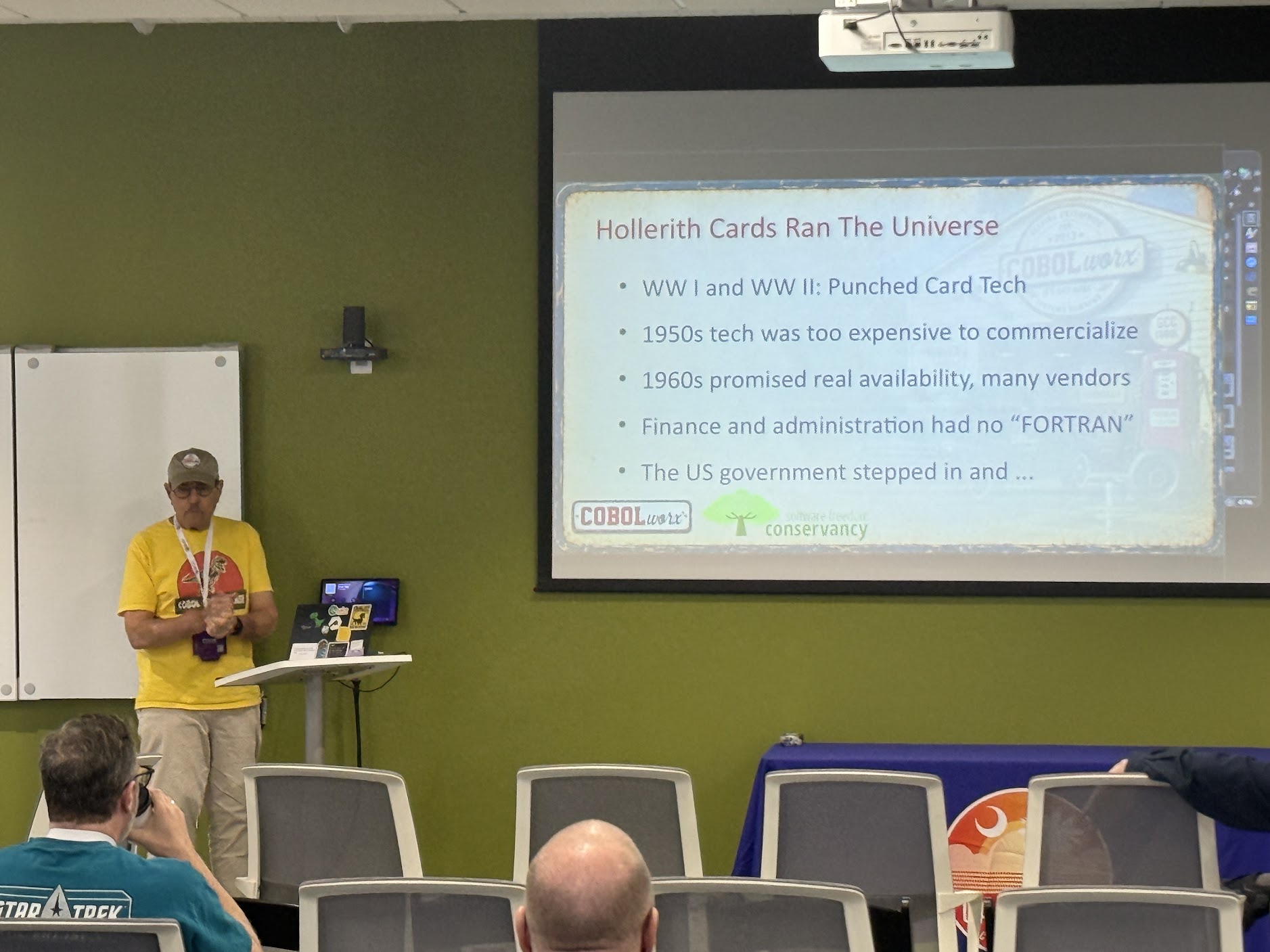 Marty Heyman speaking at the 2026 Carolina Code Conference