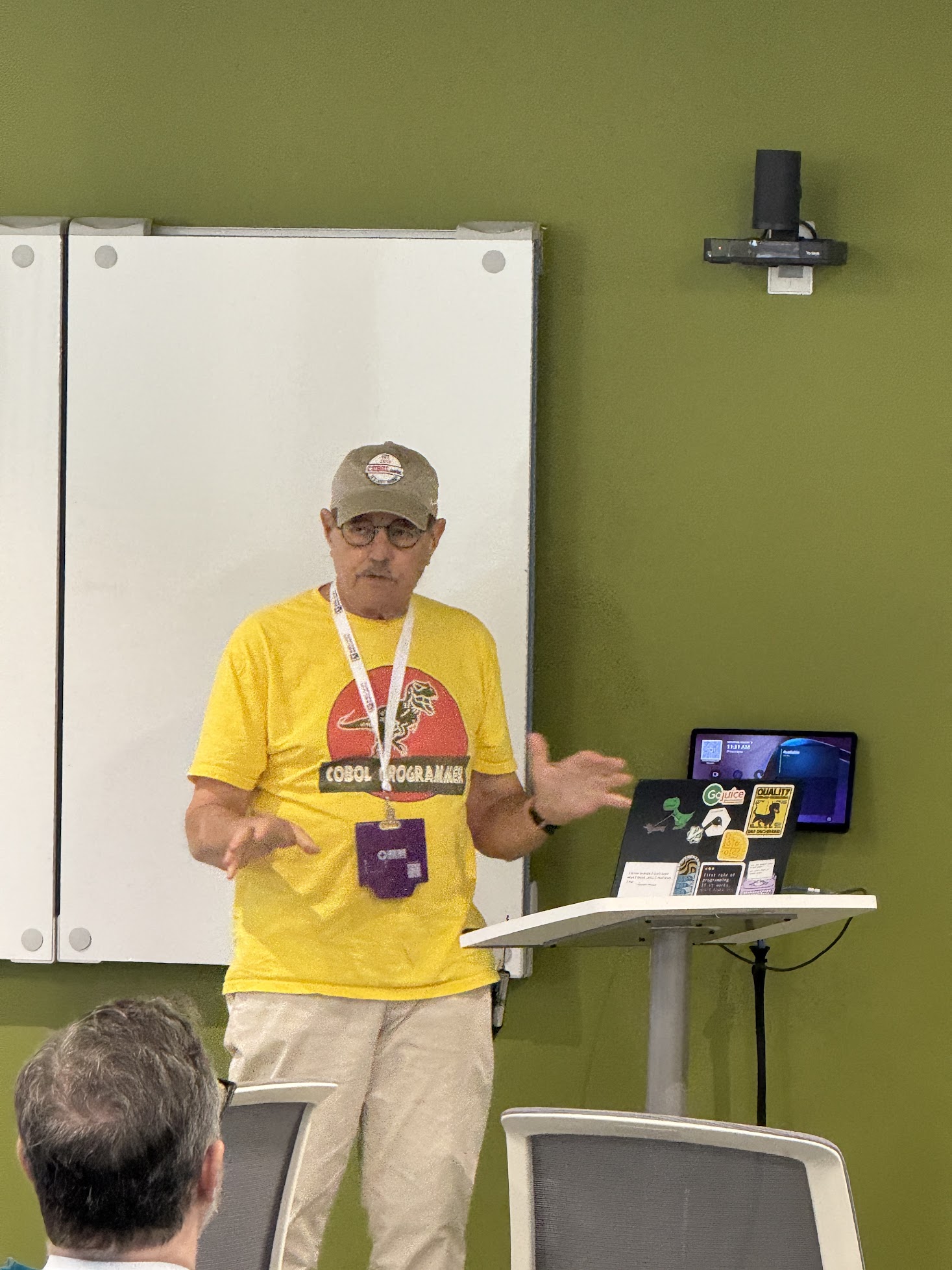 Marty Heyman speaking at the 2026 Carolina Code Conference