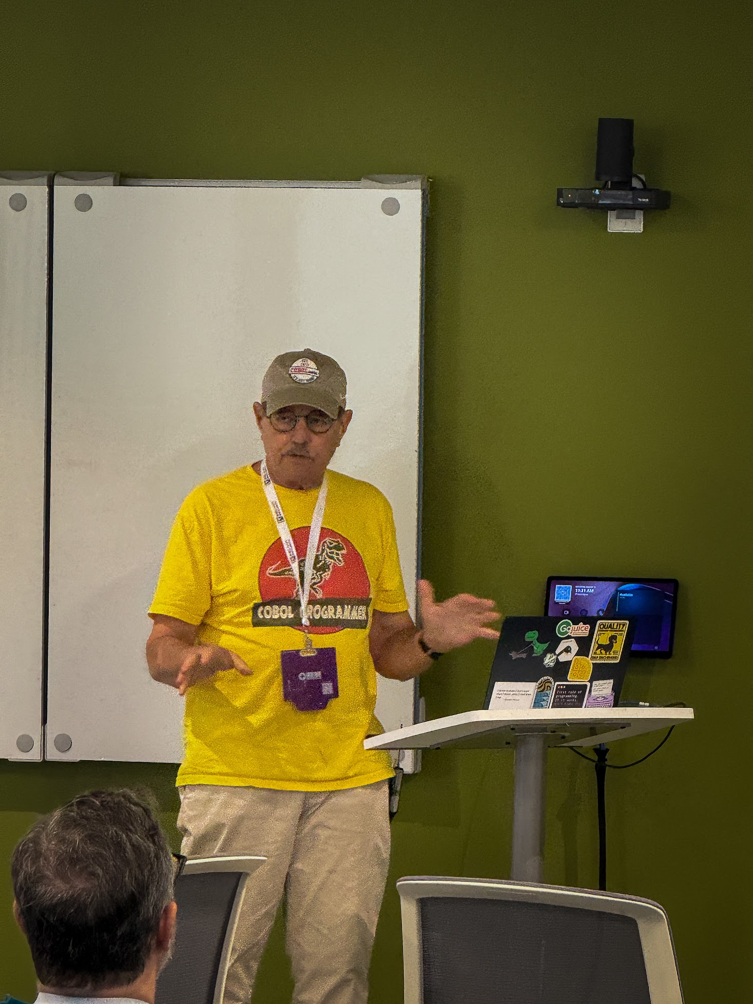 Marty Heyman speaking at the 2026 Carolina Code Conference