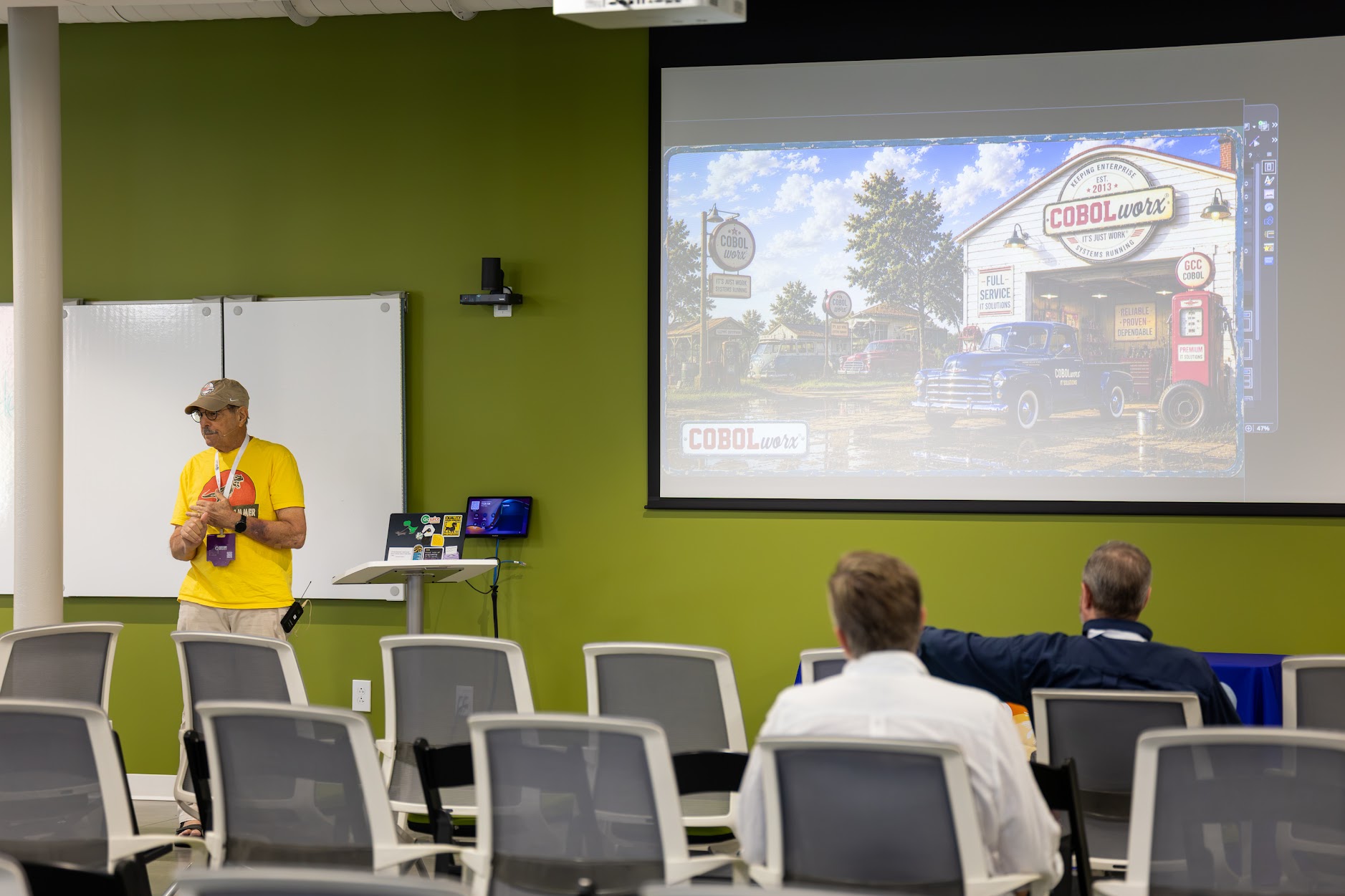 Marty Heyman speaking at the 2026 Carolina Code Conference